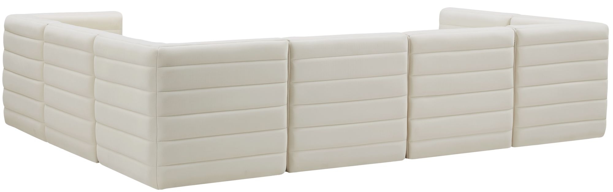 Quincy 126" 7-Piece Velvet Modular Comfort Sectional