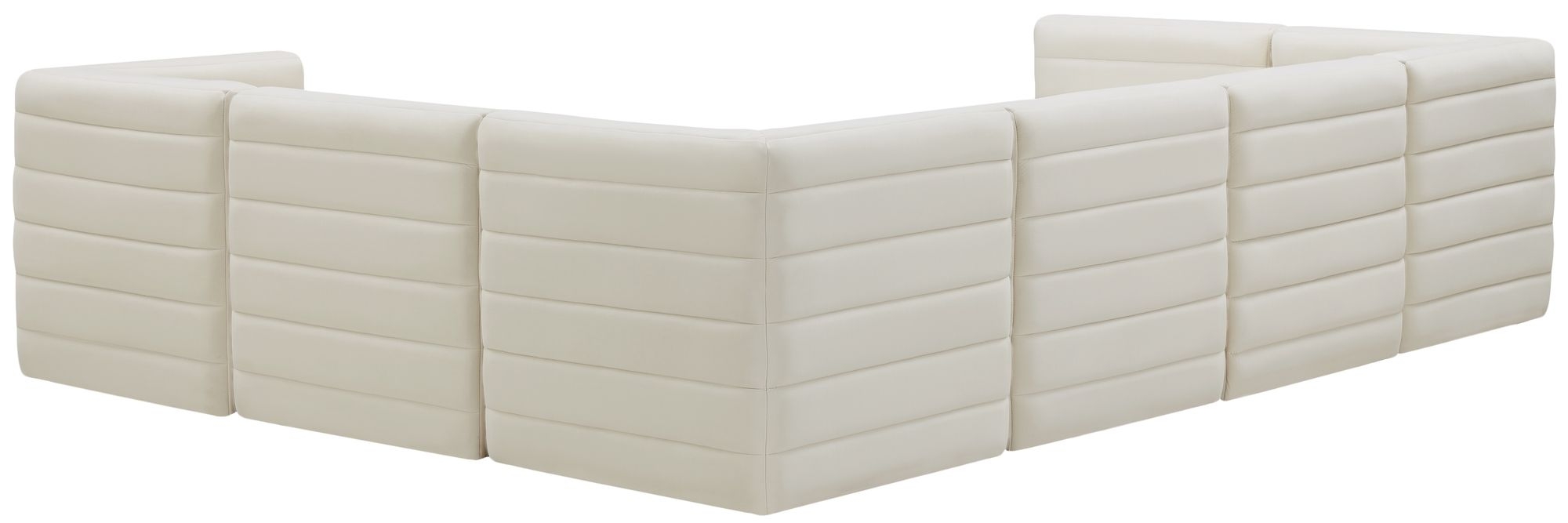 Quincy 126" 7-Piece Velvet Modular Comfort Sectional
