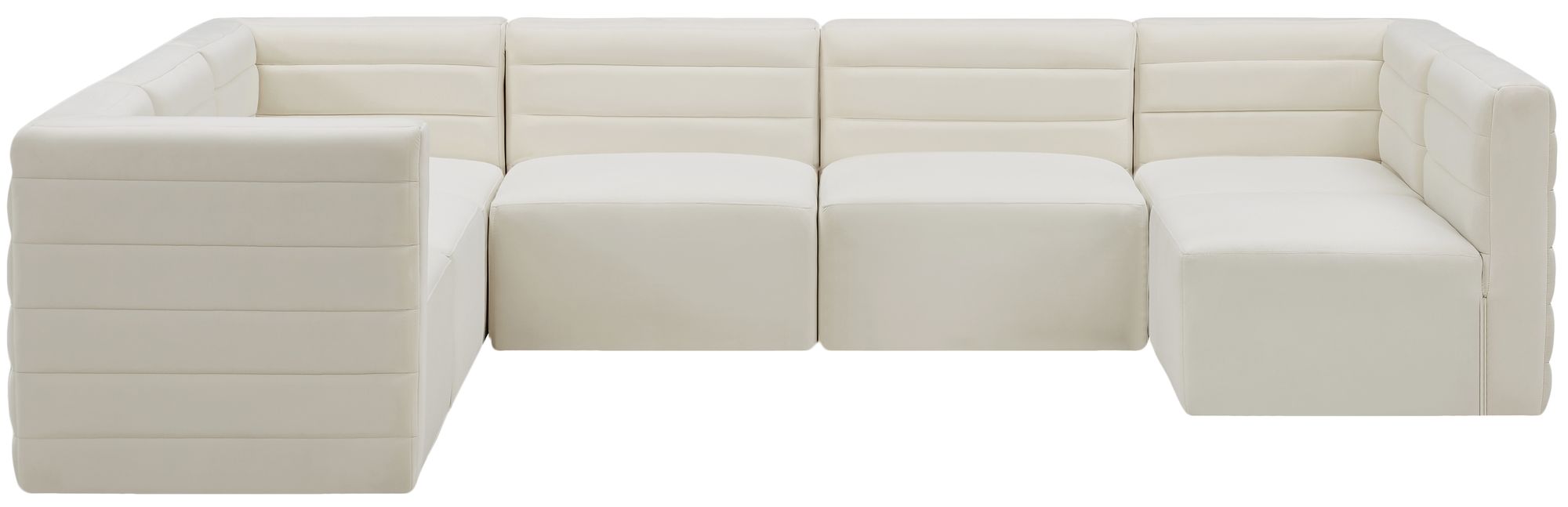Quincy 126" 7-Piece Velvet Modular Comfort Sectional