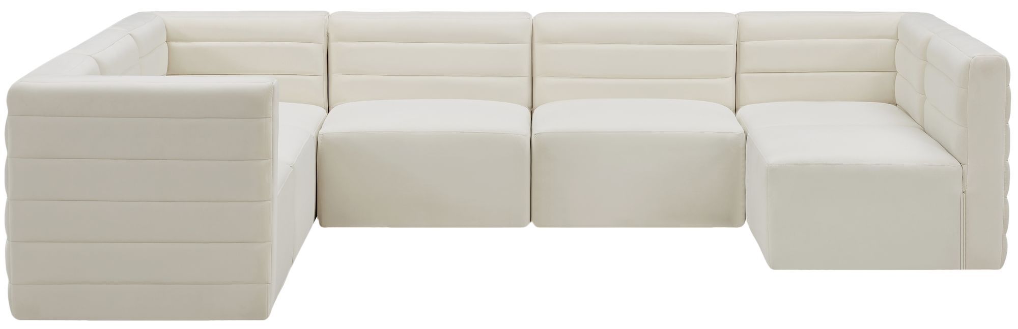 Quincy 126" 7-Piece Velvet Modular Comfort Sectional