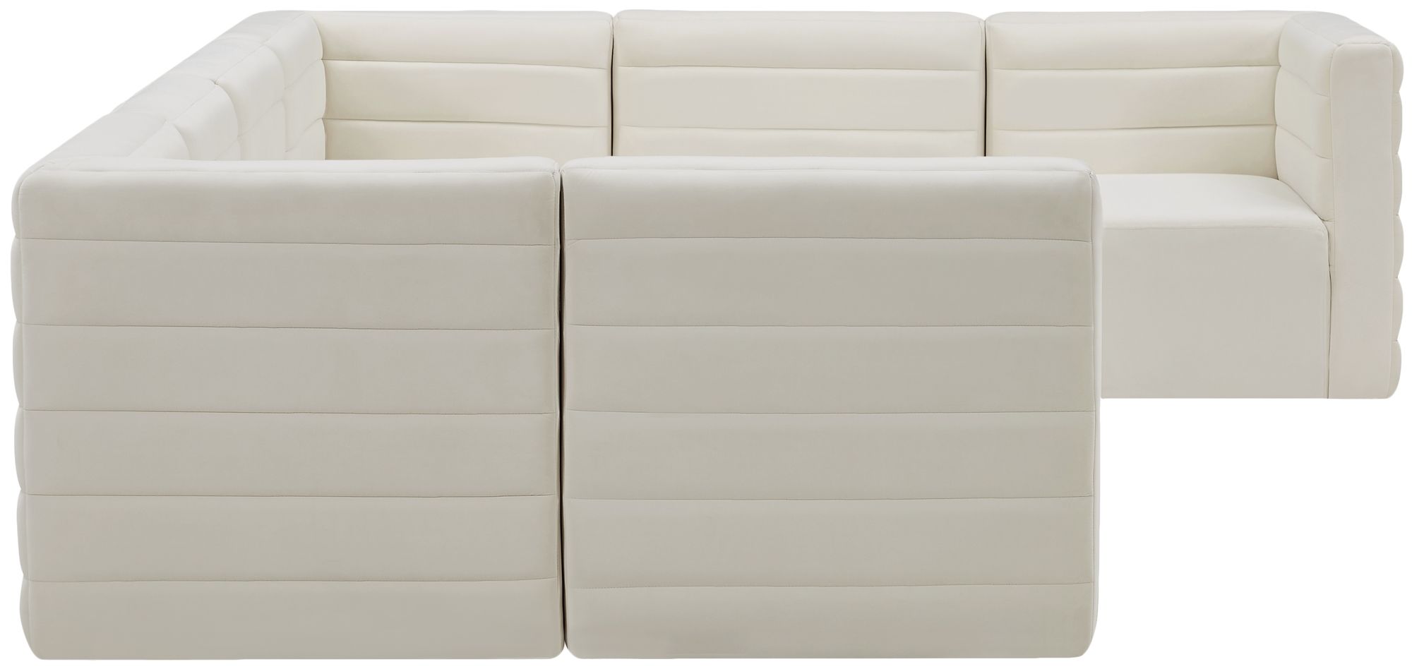 Quincy 126" 7-Piece Velvet Modular Comfort Sectional