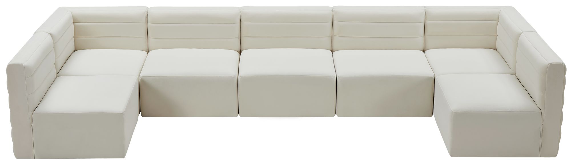 Quincy 158" 7-Piece Velvet Modular Comfort Sectional