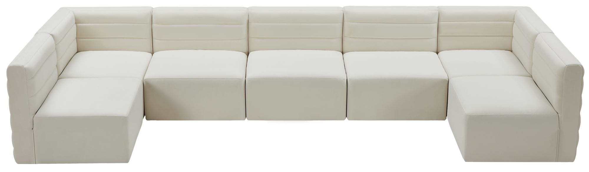 Quincy 158" 7-Piece Velvet Modular Comfort Sectional