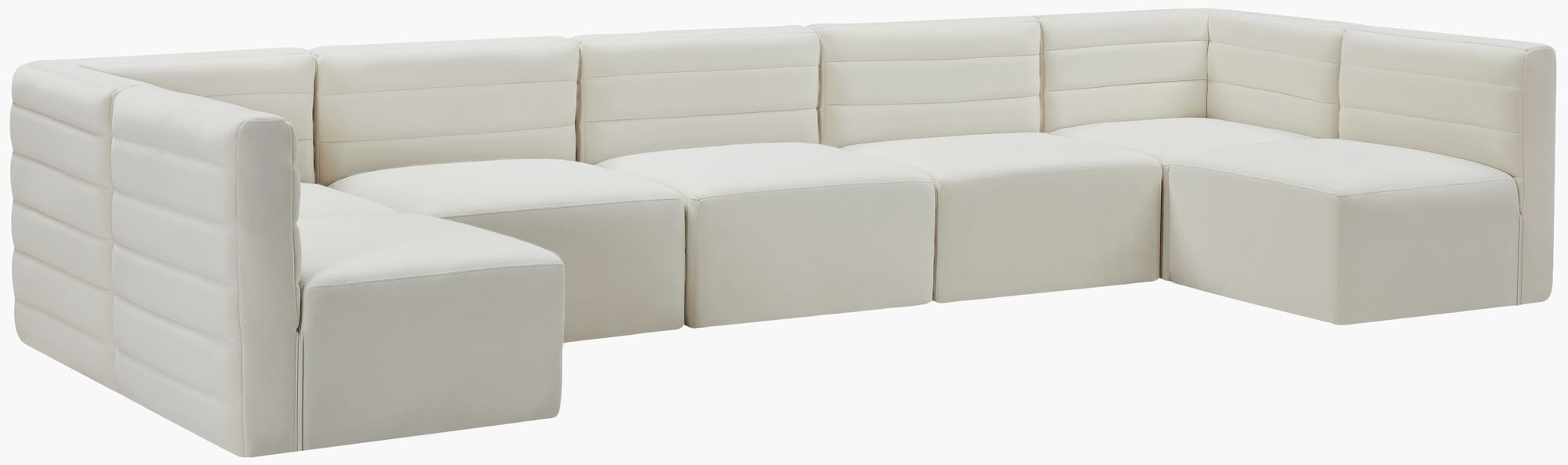 Quincy 158" 7-Piece Velvet Modular Comfort Sectional