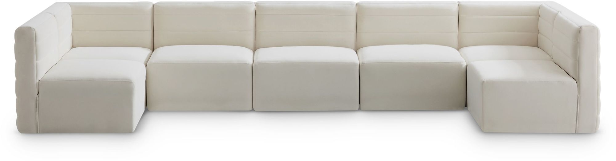 Quincy 158" 7-Piece Velvet Modular Comfort Sectional