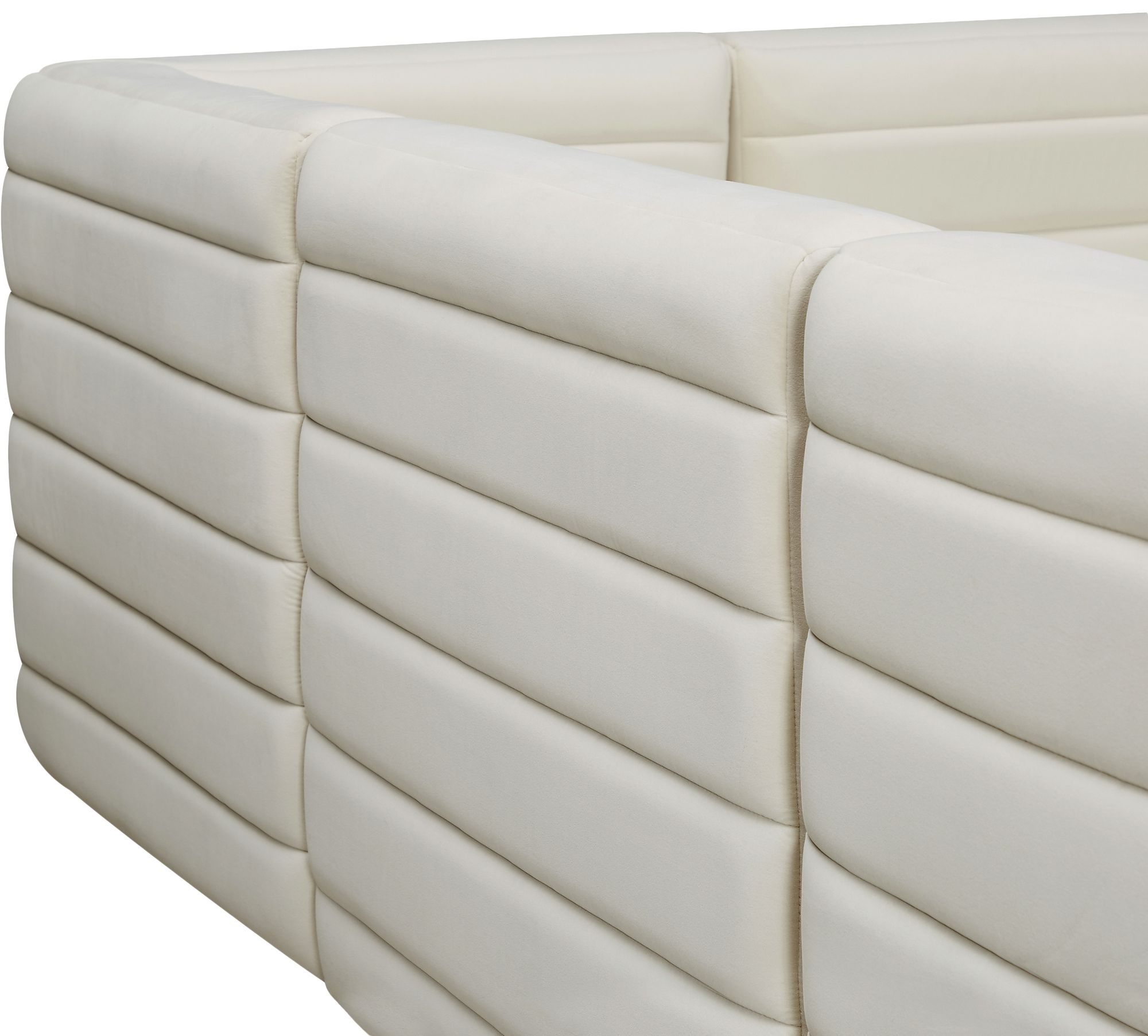 Quincy 126" 8-Piece Velvet Modular Comfort Sectional