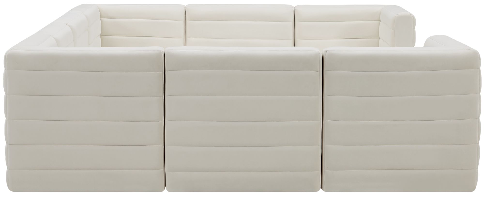 Quincy 126" 8-Piece Velvet Modular Comfort Sectional