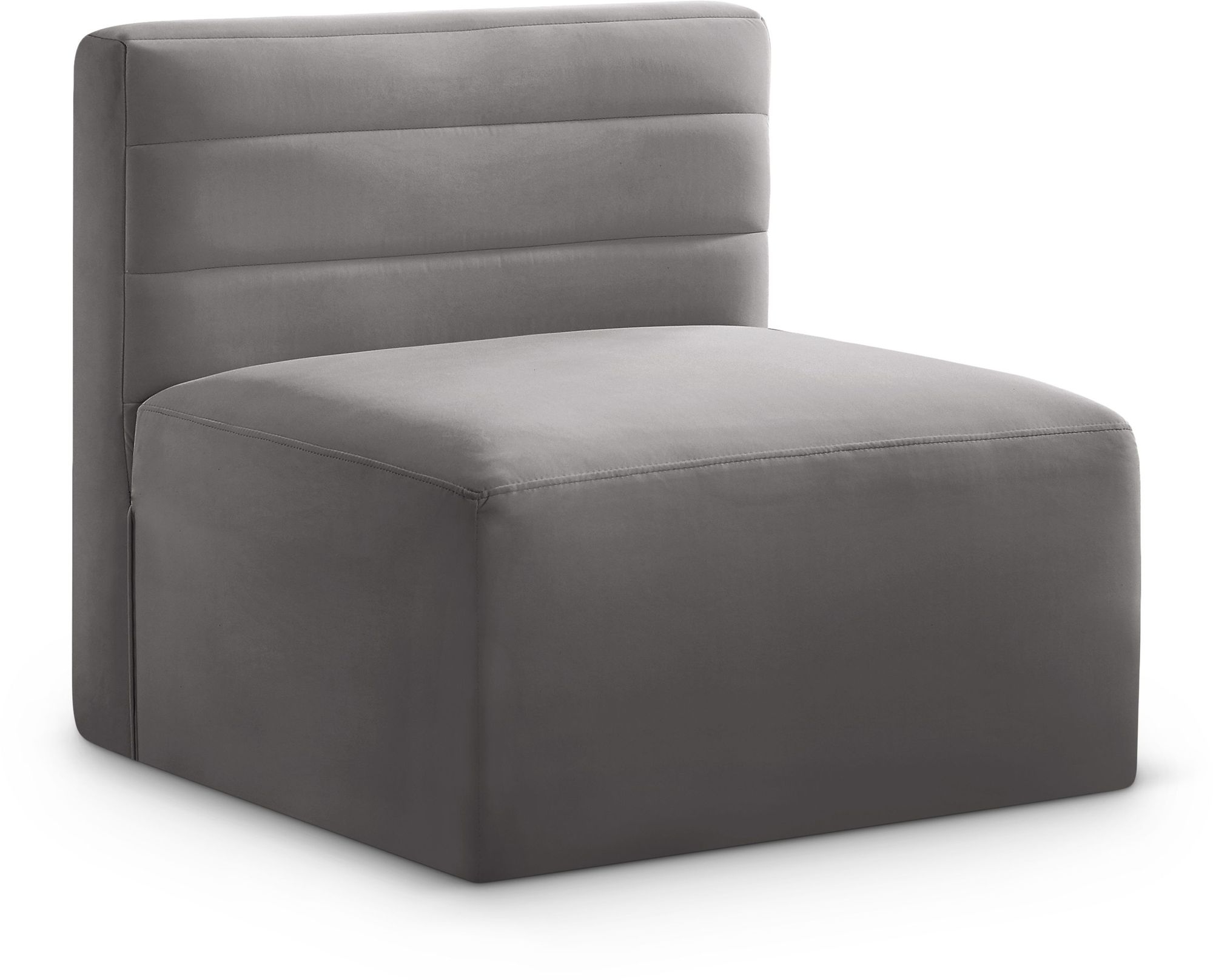 Quincy Velvet Modular Comfort Armless Chair