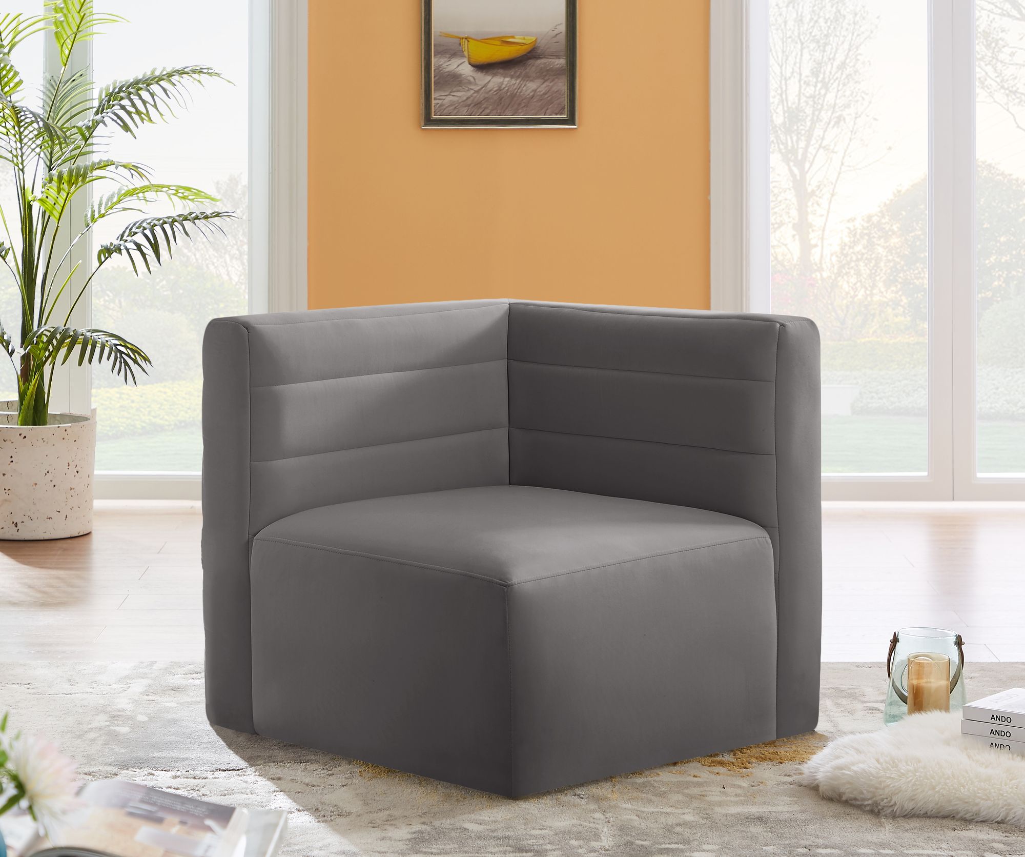 Quincy Velvet Modular Comfort Corner Chair