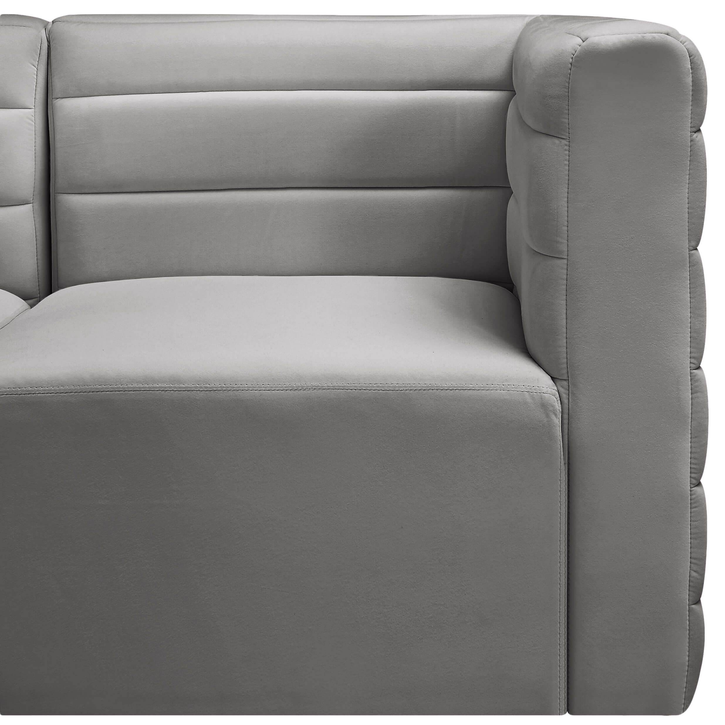 Quincy 126" Velvet Modular Comfort Sofa