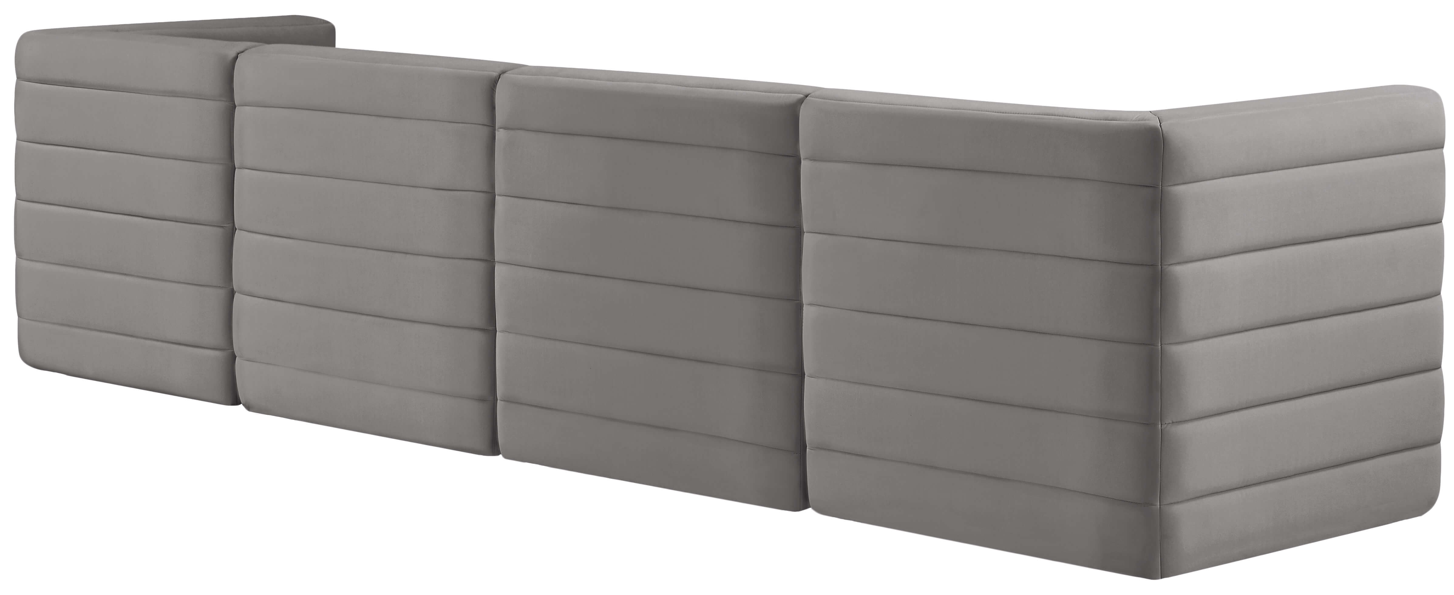 Quincy 126" Velvet Modular Comfort Sofa