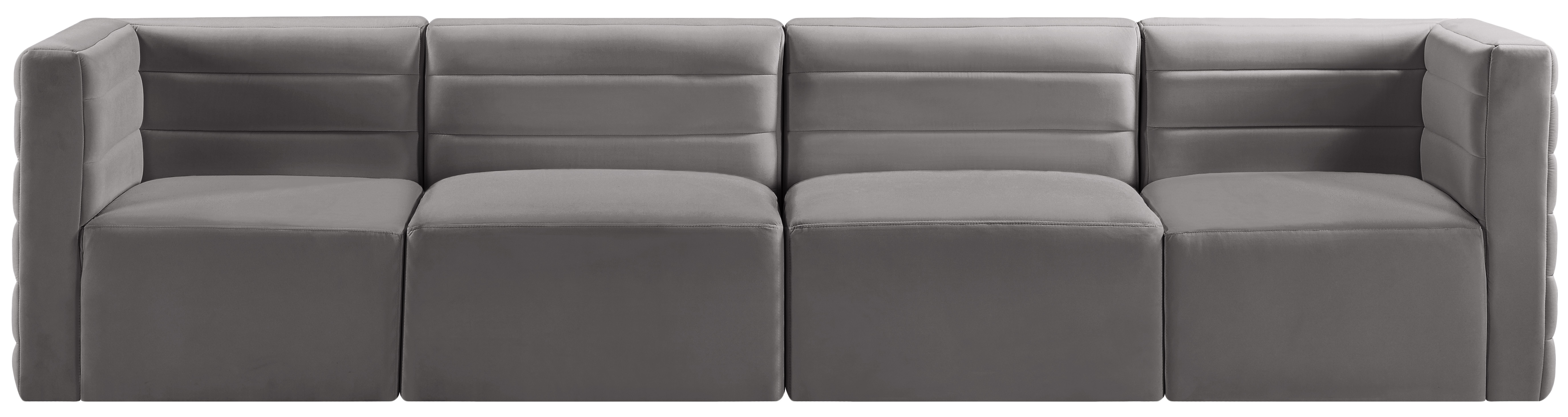 Quincy 126" Velvet Modular Comfort Sofa