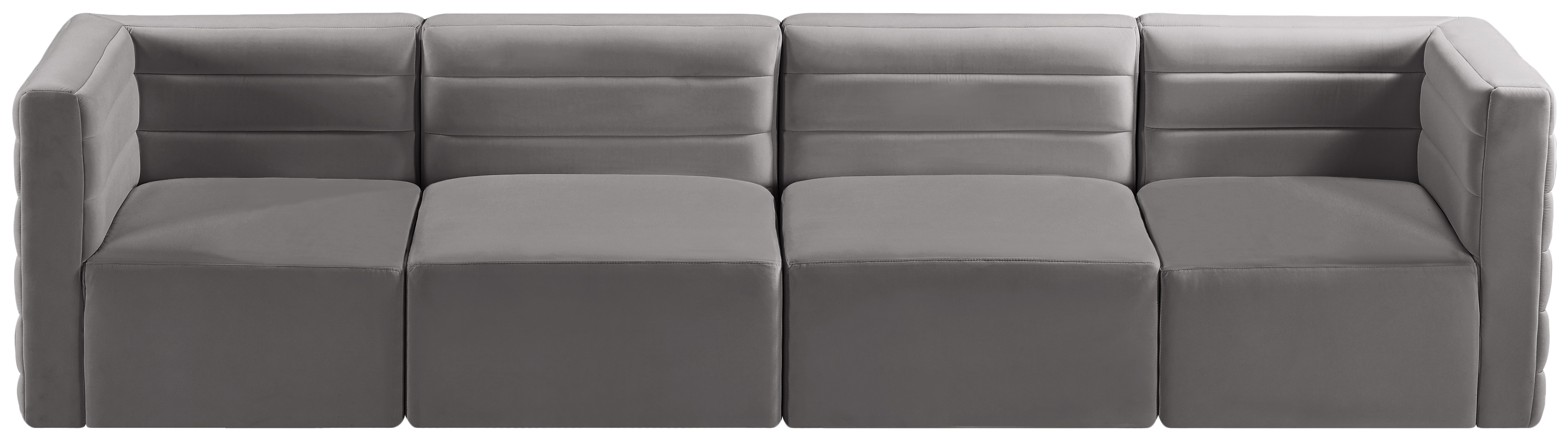 Quincy 126" Velvet Modular Comfort Sofa
