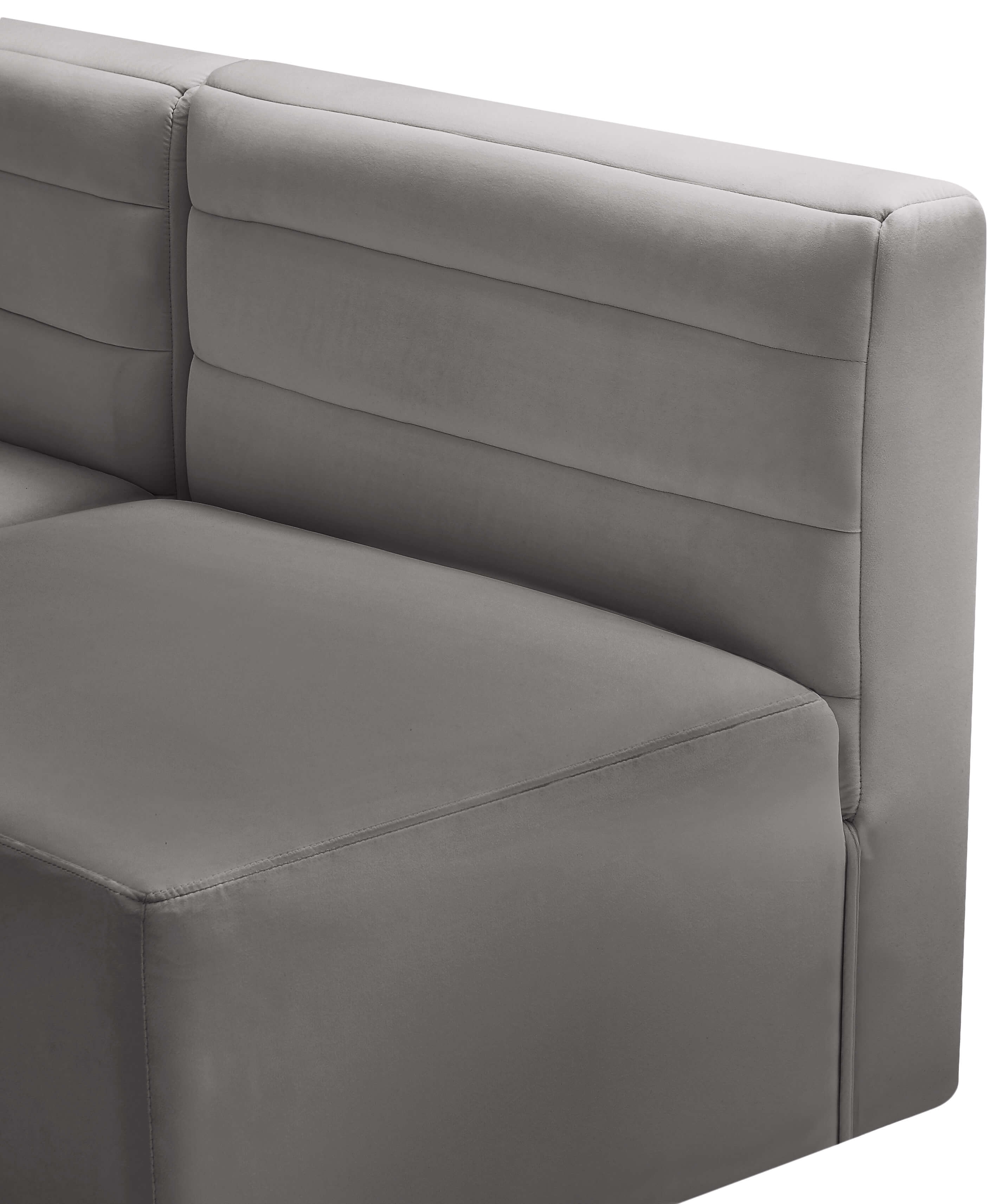 Quincy 126" Velvet Modular Comfort Sofa