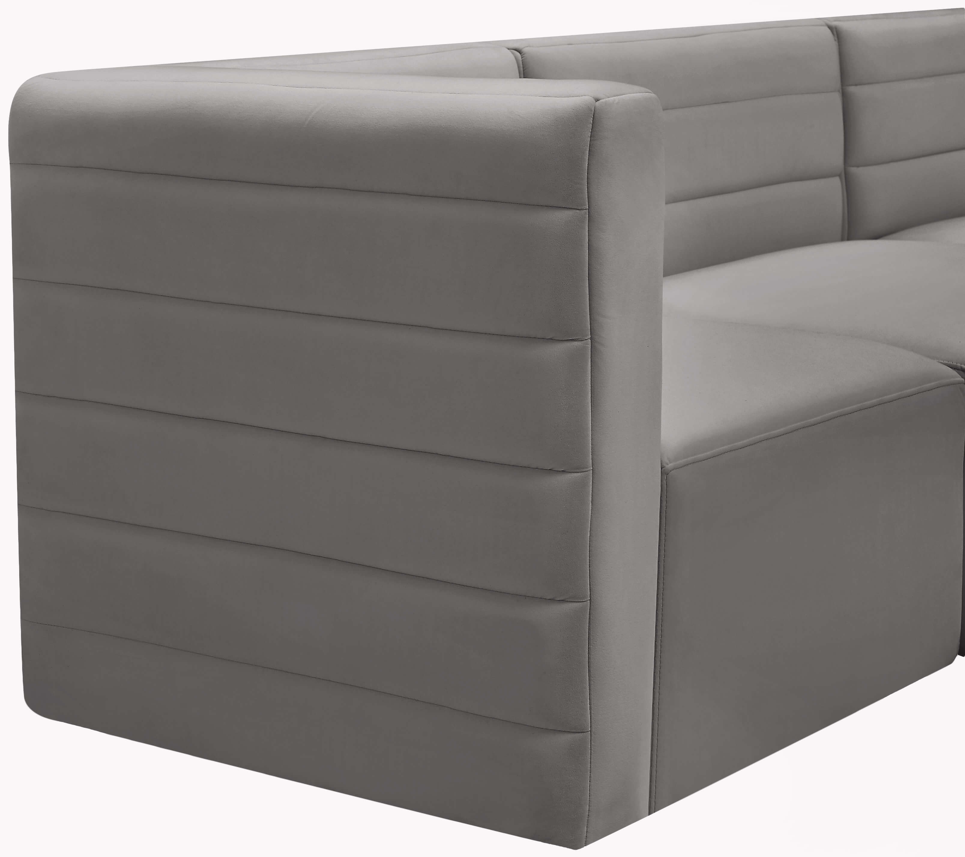 Quincy 126" Velvet Modular Comfort Sofa