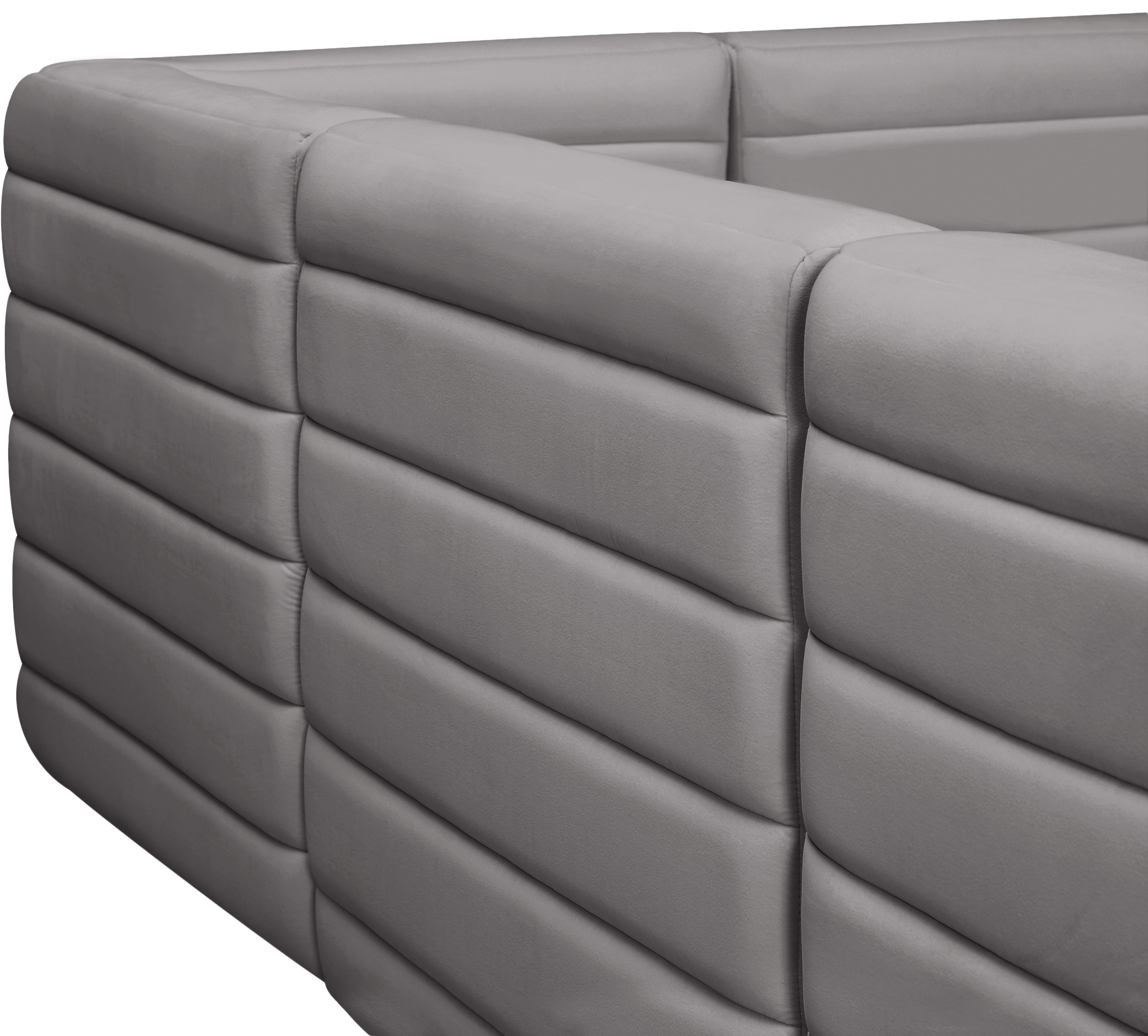 Quincy 126" Velvet Modular Comfort Sofa