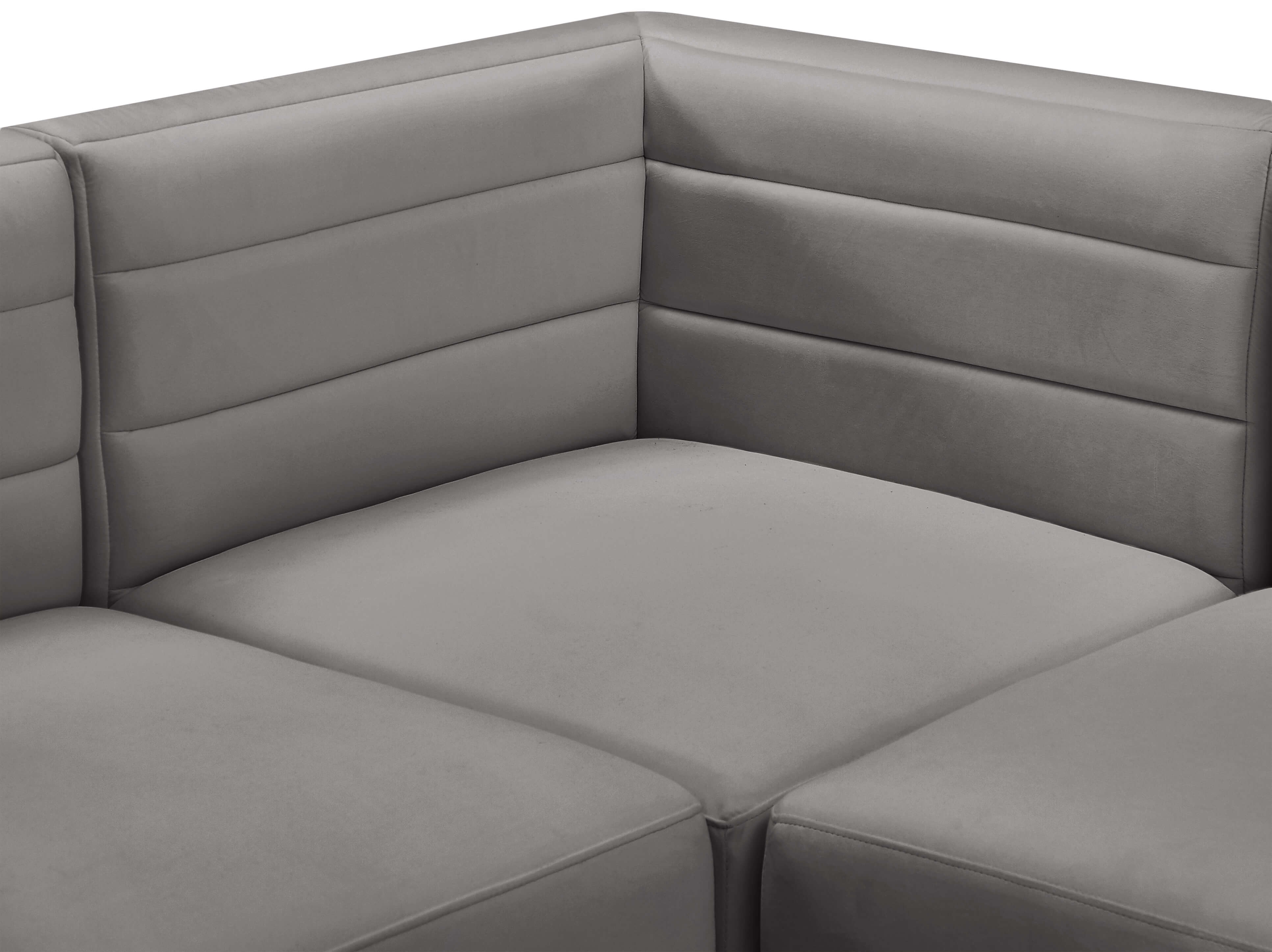 Quincy 63" Velvet Modular Comfort Sofa