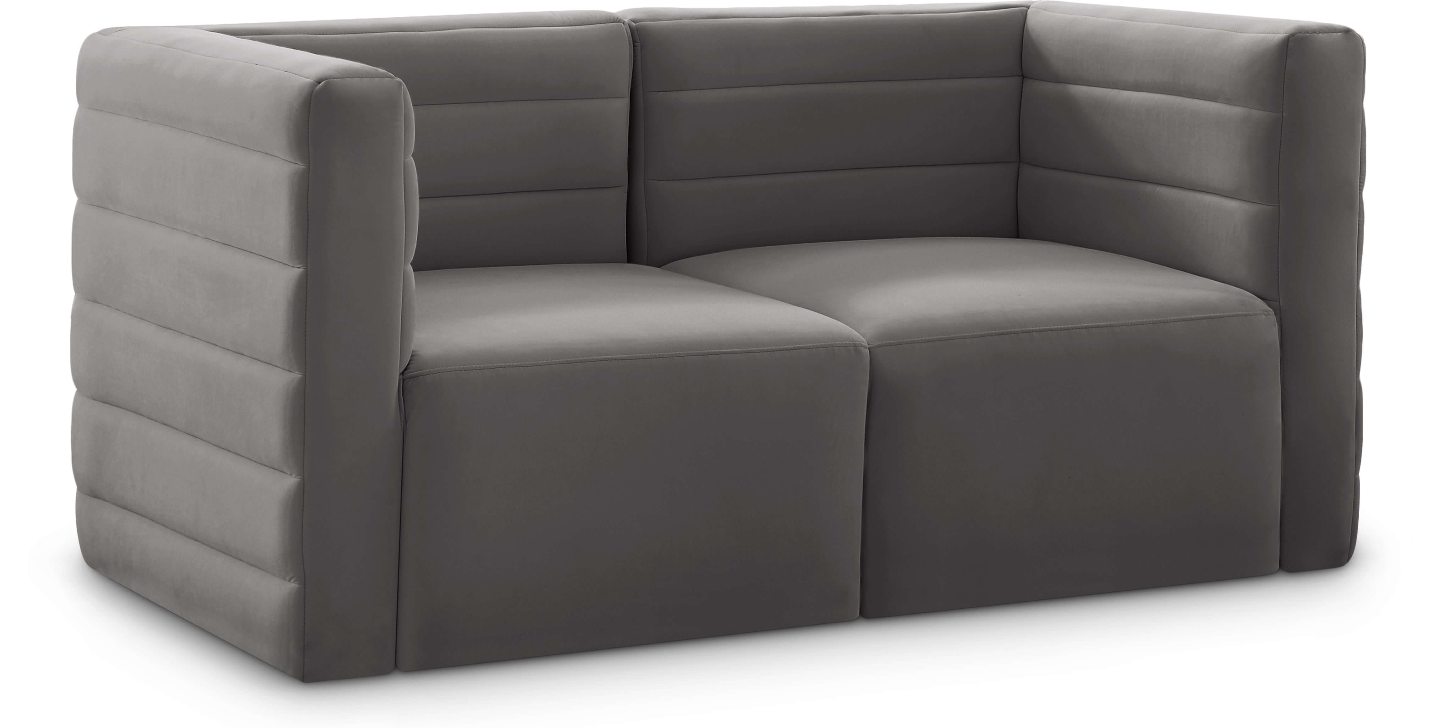 Quincy 63" Velvet Modular Comfort Sofa