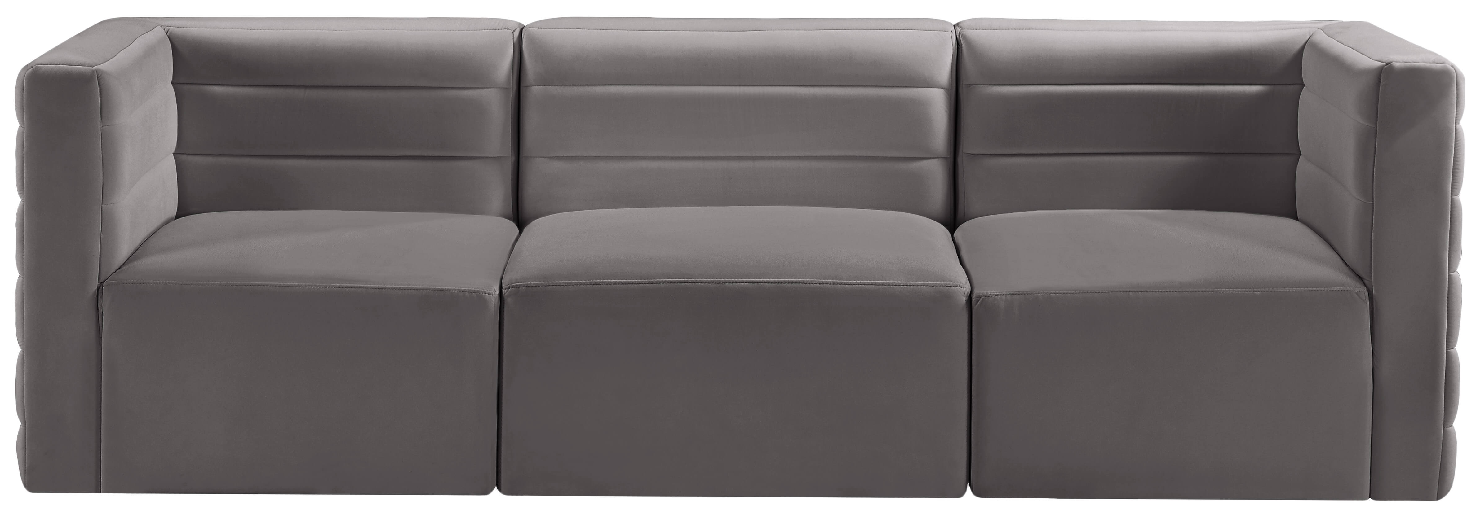 Quincy 95" Velvet Modular Comfort Sofa