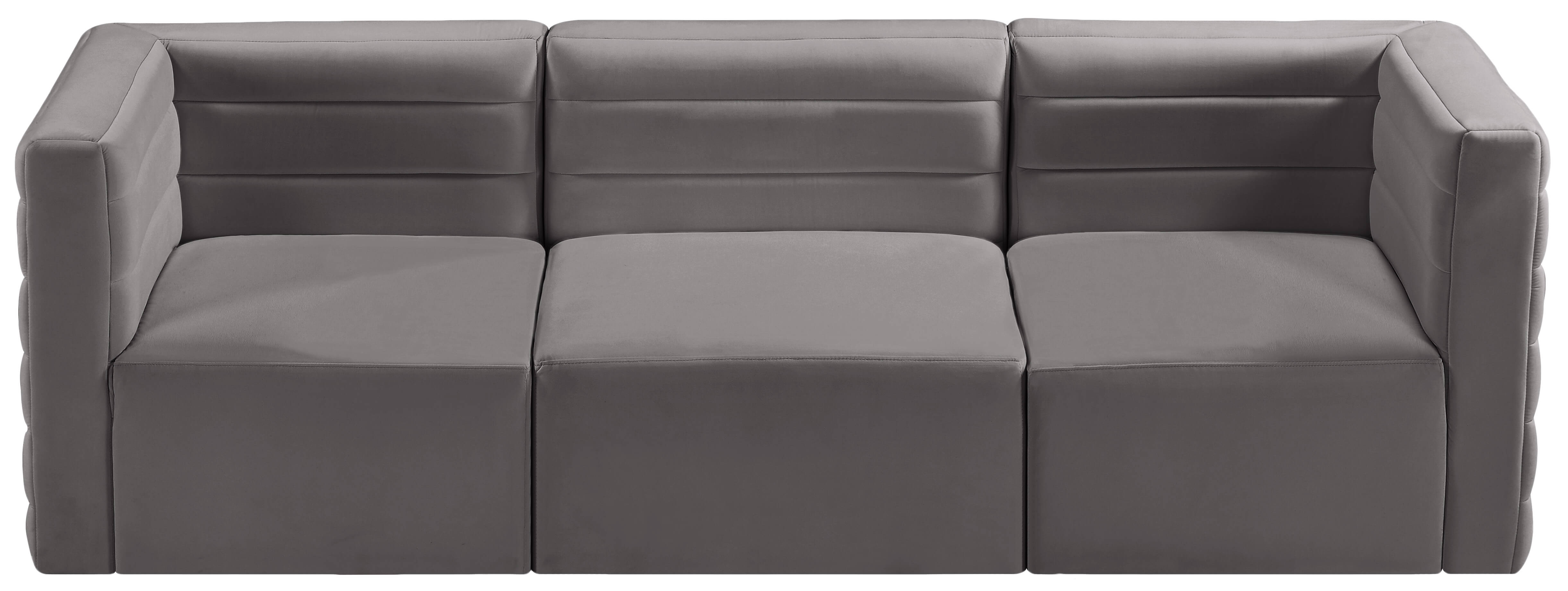 Quincy 95" Velvet Modular Comfort Sofa