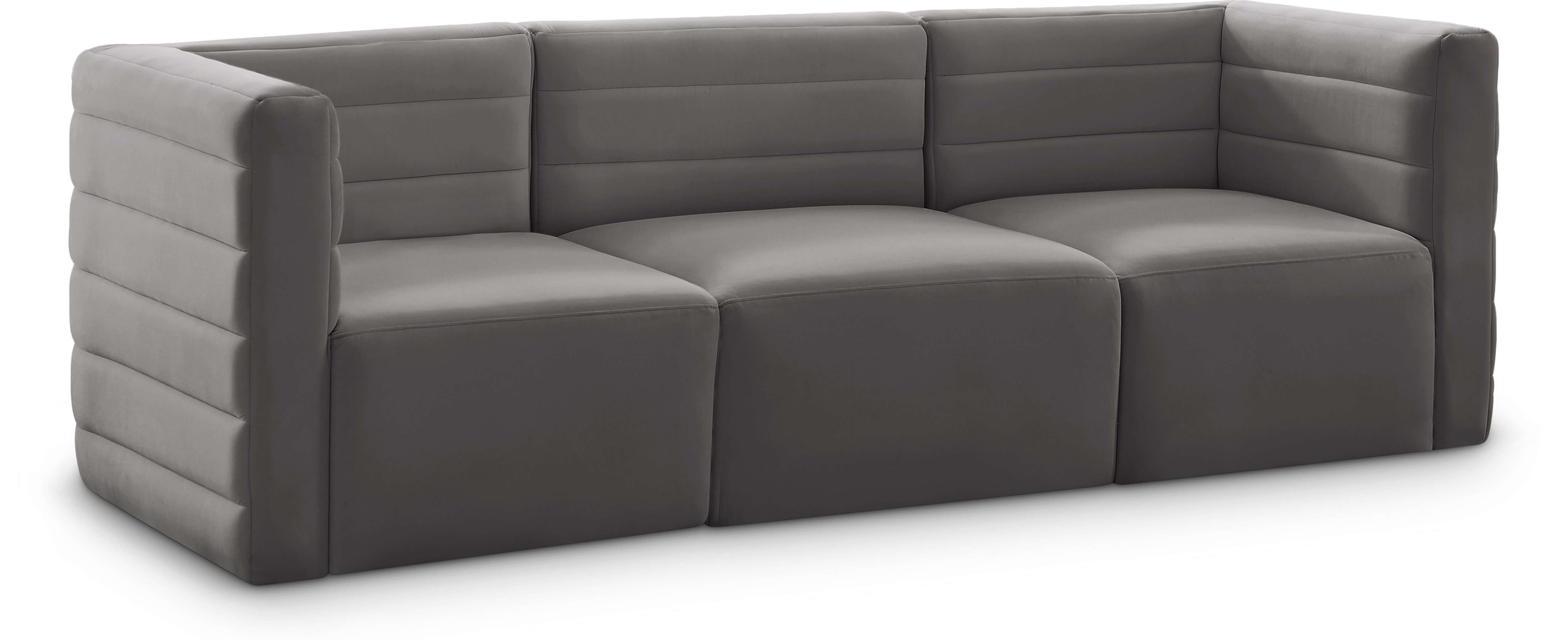 Quincy 95" Velvet Modular Comfort Sofa