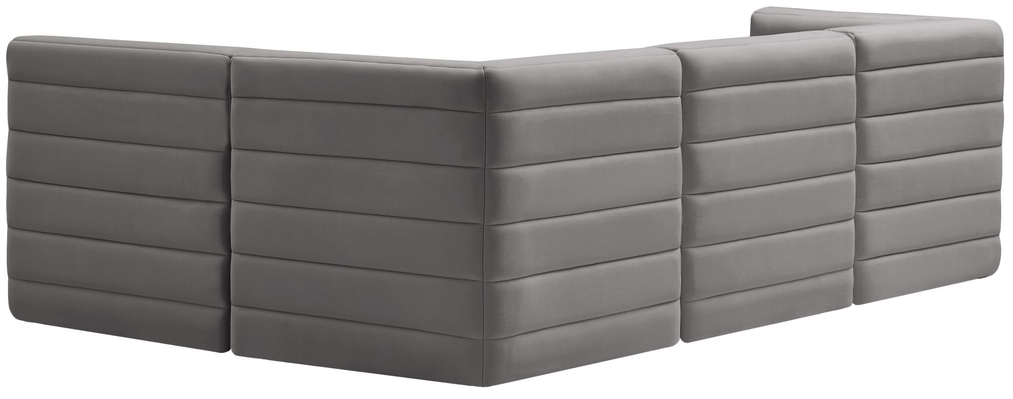 Quincy 95" 4-Piece Velvet Modular Comfort Sectional