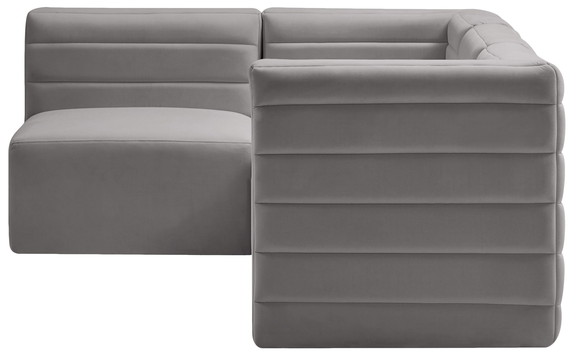 Quincy 95" 4-Piece Velvet Modular Comfort Sectional