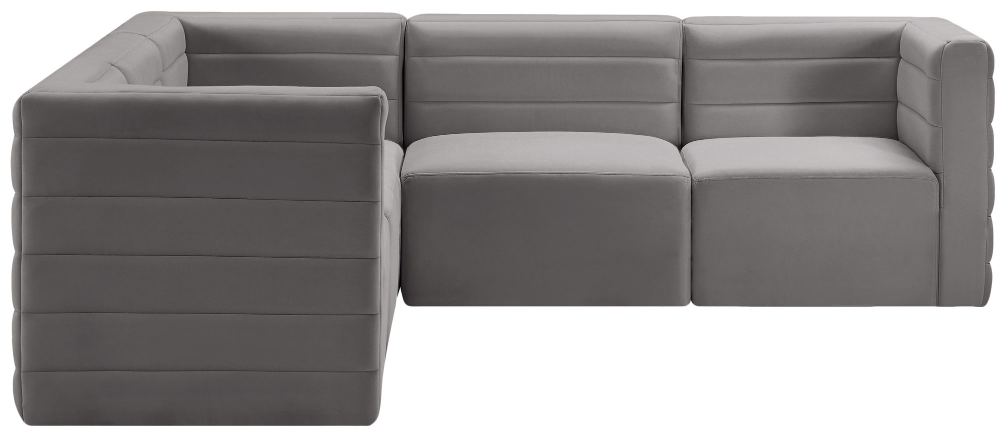 Quincy 95" 5-Piece Velvet Modular Comfort Sectional