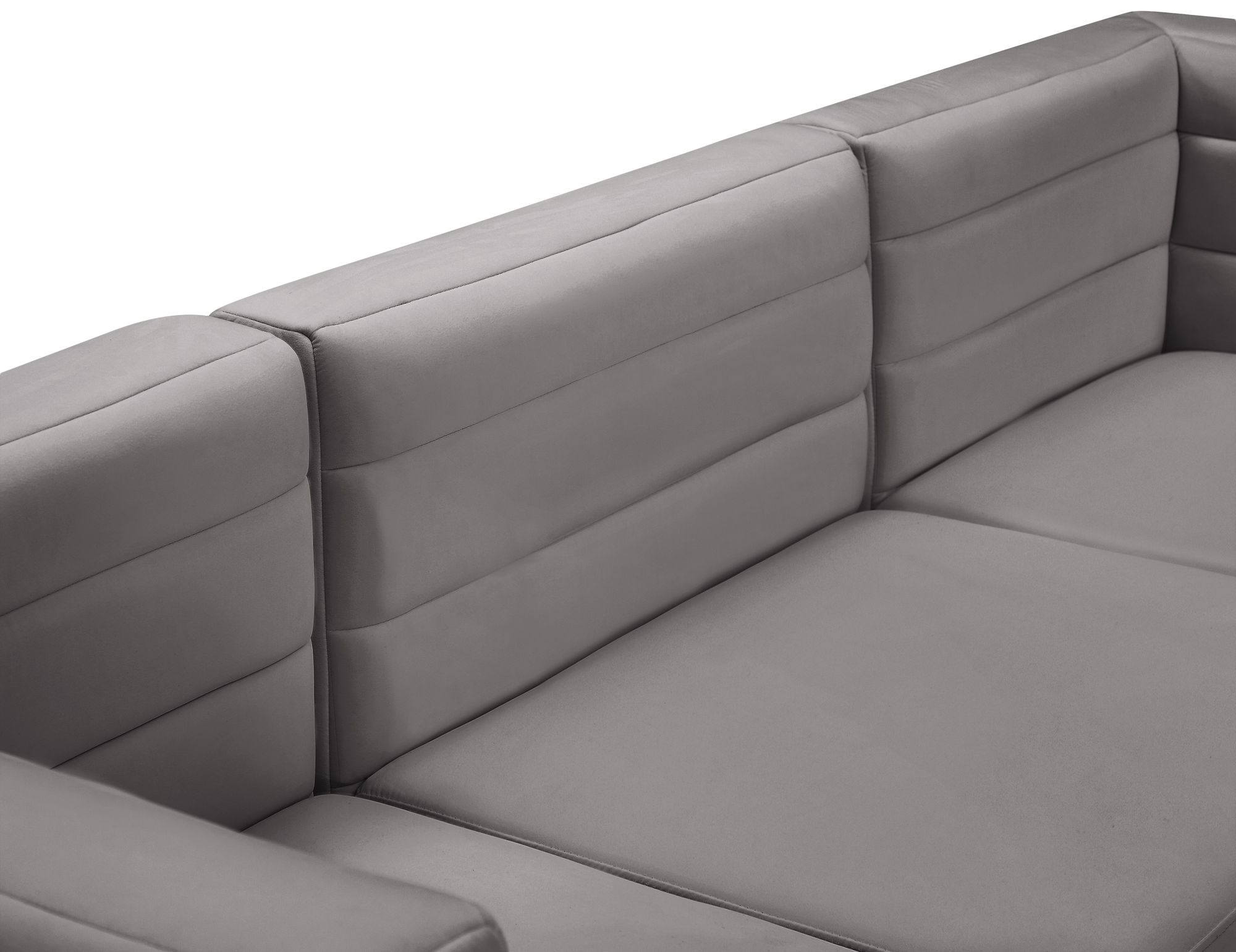 Quincy 126" 7-Piece Velvet Modular Comfort Sectional