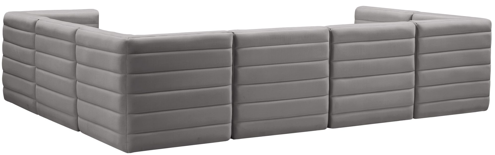 Quincy 126" 7-Piece Velvet Modular Comfort Sectional