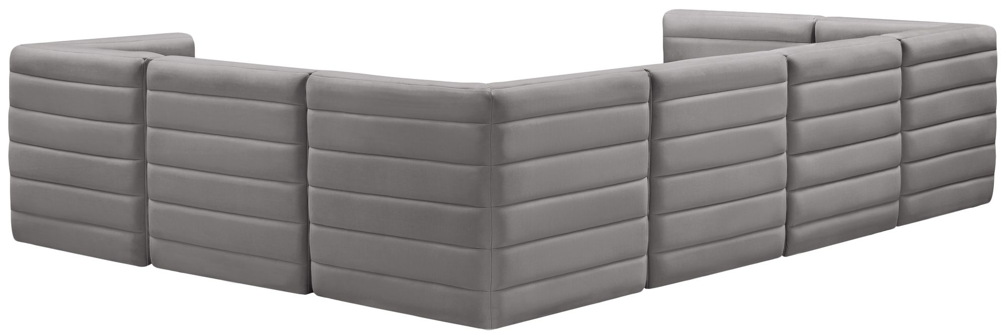 Quincy 126" 7-Piece Velvet Modular Comfort Sectional