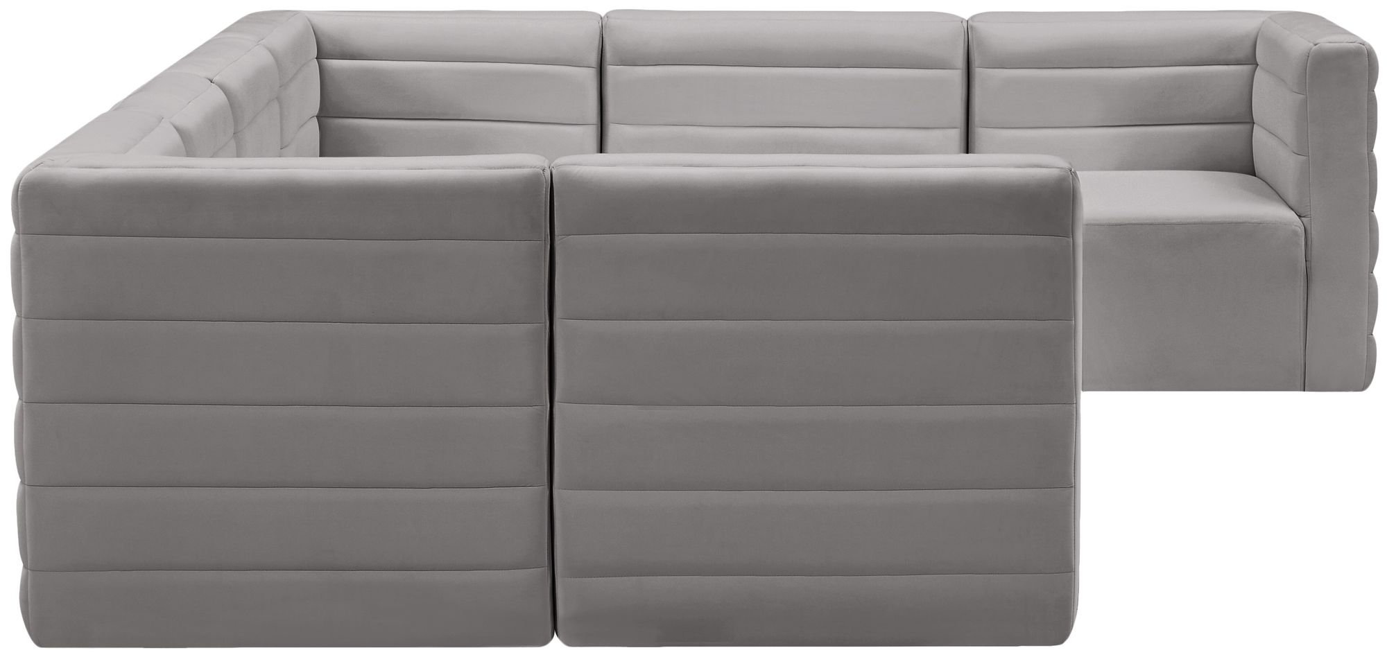Quincy 126" 7-Piece Velvet Modular Comfort Sectional