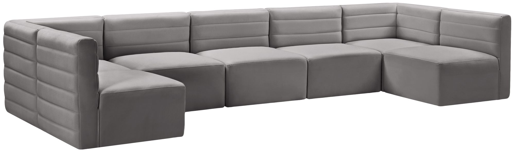 Quincy 158" 7-Piece Velvet Modular Comfort Sectional