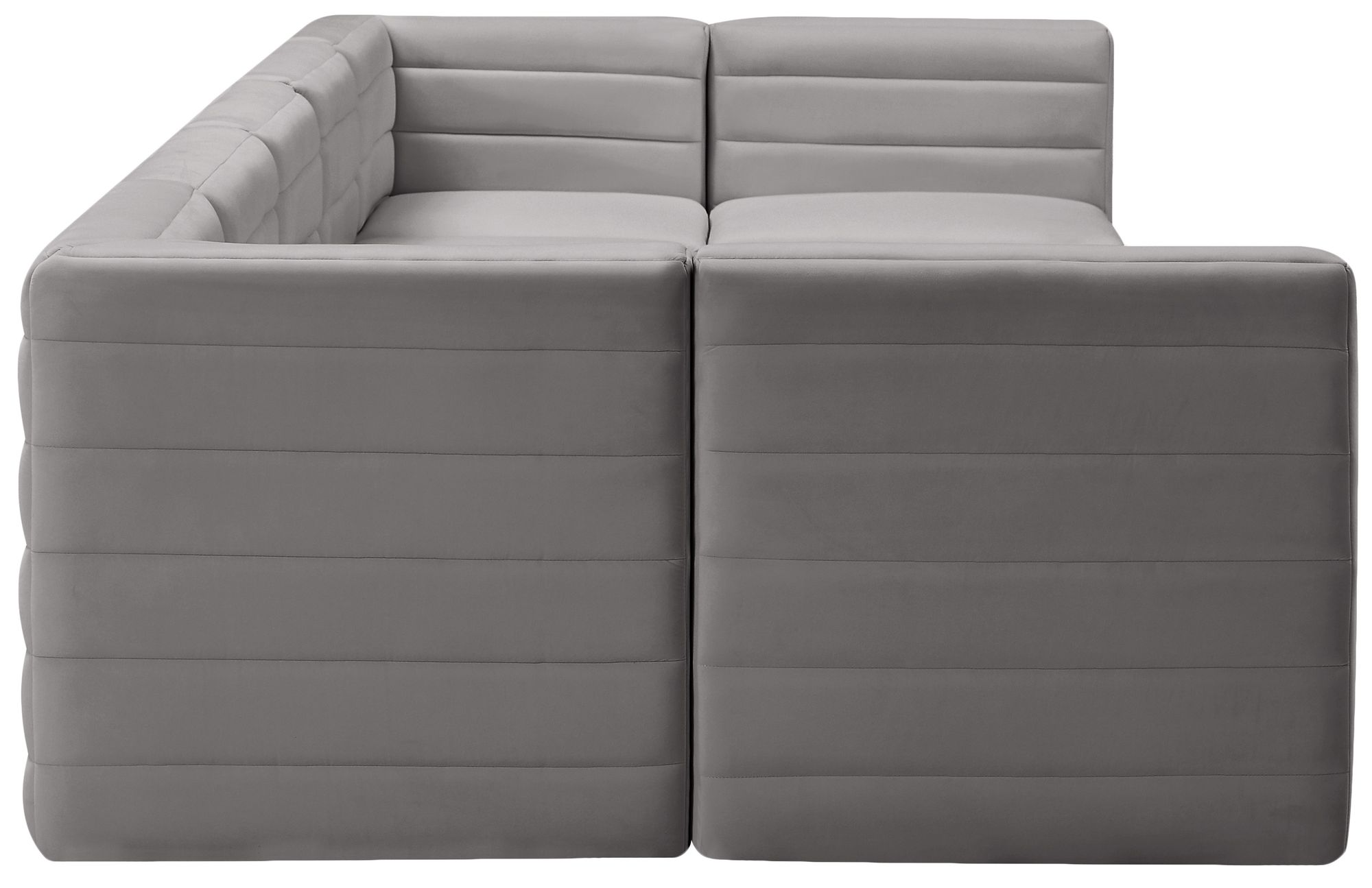 Quincy 158" 7-Piece Velvet Modular Comfort Sectional