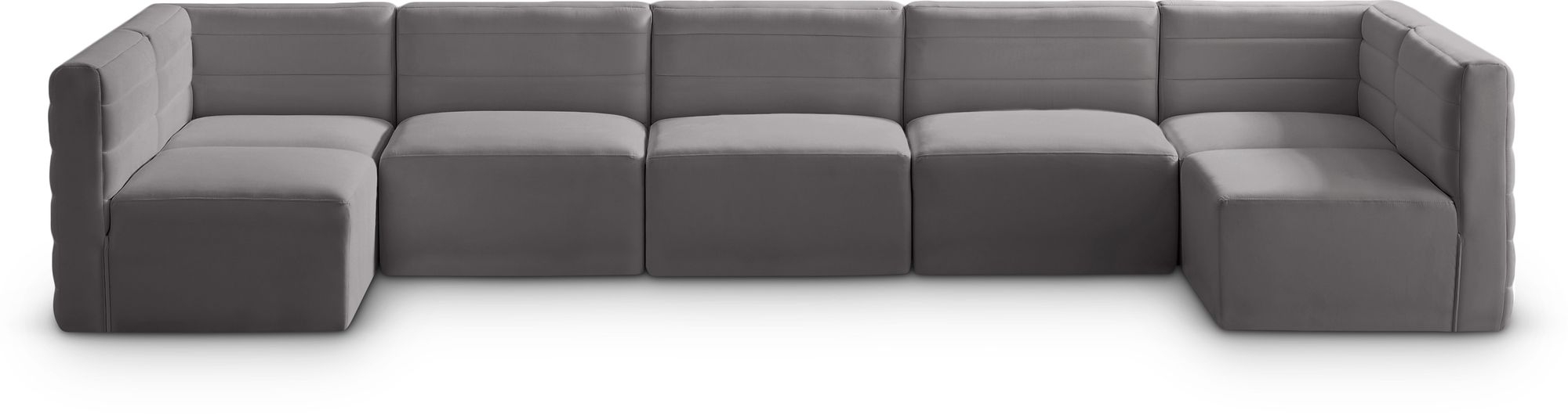 Quincy 158" 7-Piece Velvet Modular Comfort Sectional