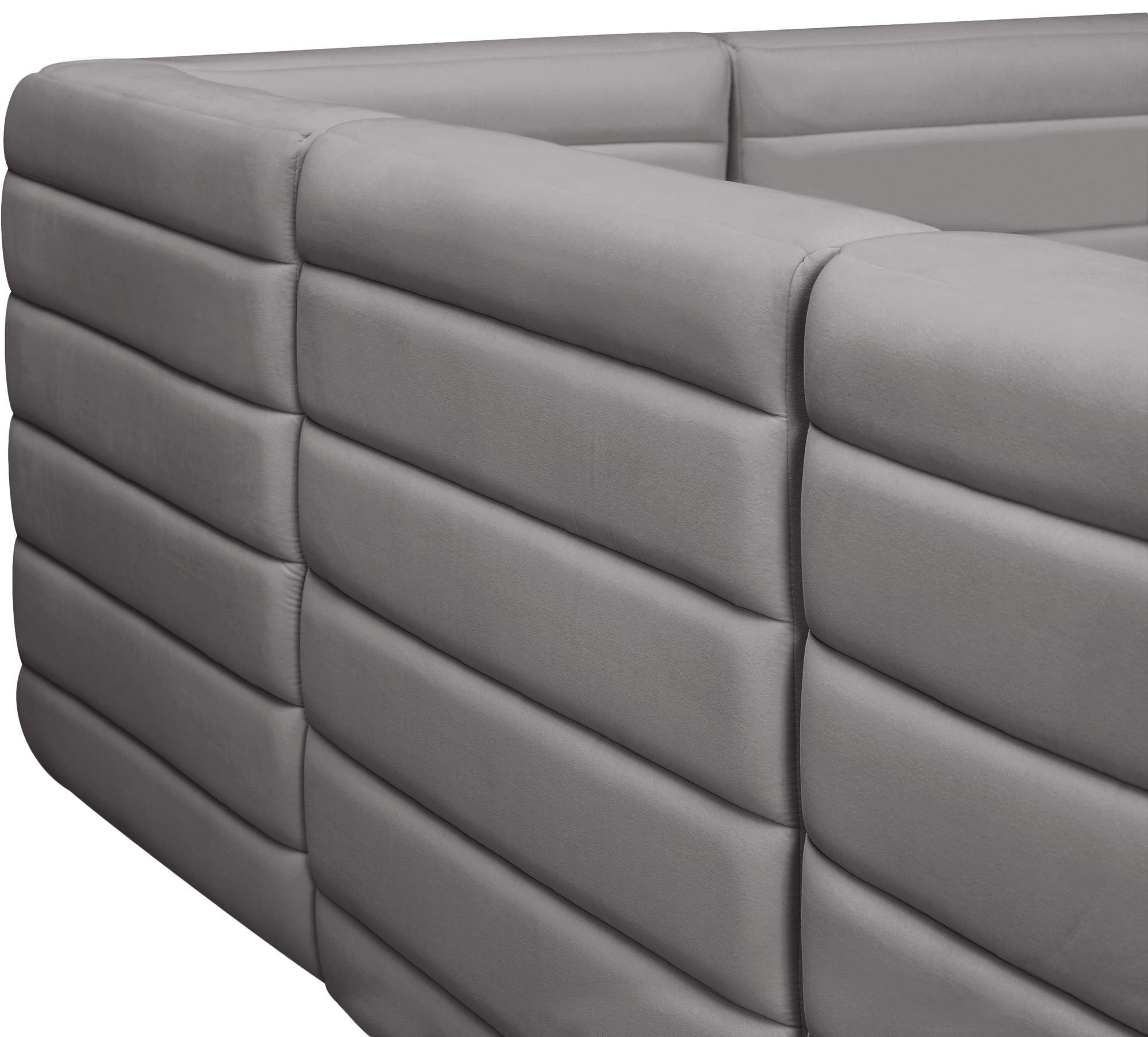 Quincy 126" 8-Piece Velvet Modular Comfort Sectional