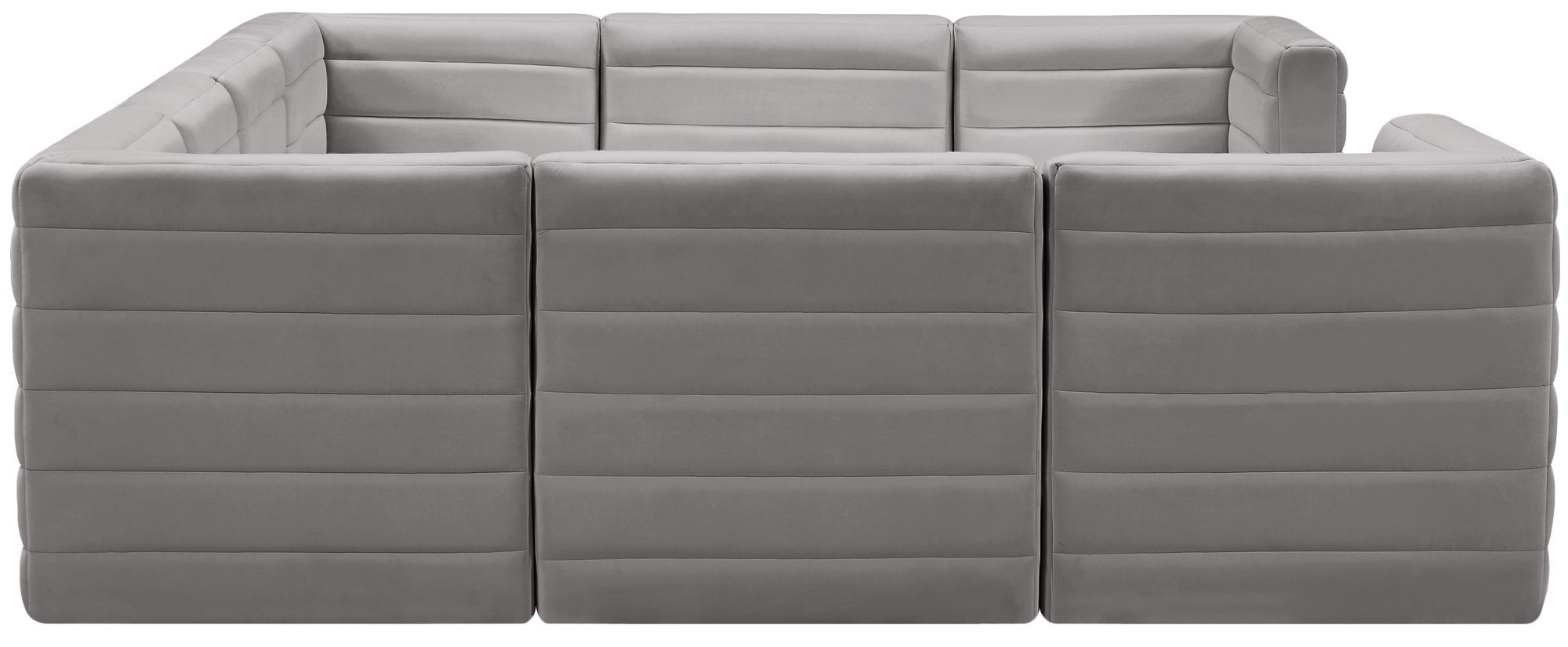 Quincy 126" 8-Piece Velvet Modular Comfort Sectional