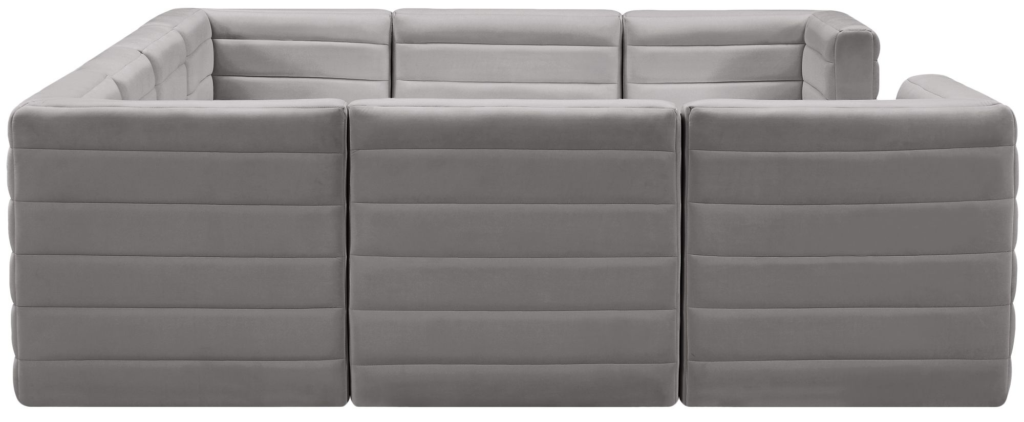 Quincy 126" 8-Piece Velvet Modular Comfort Sectional