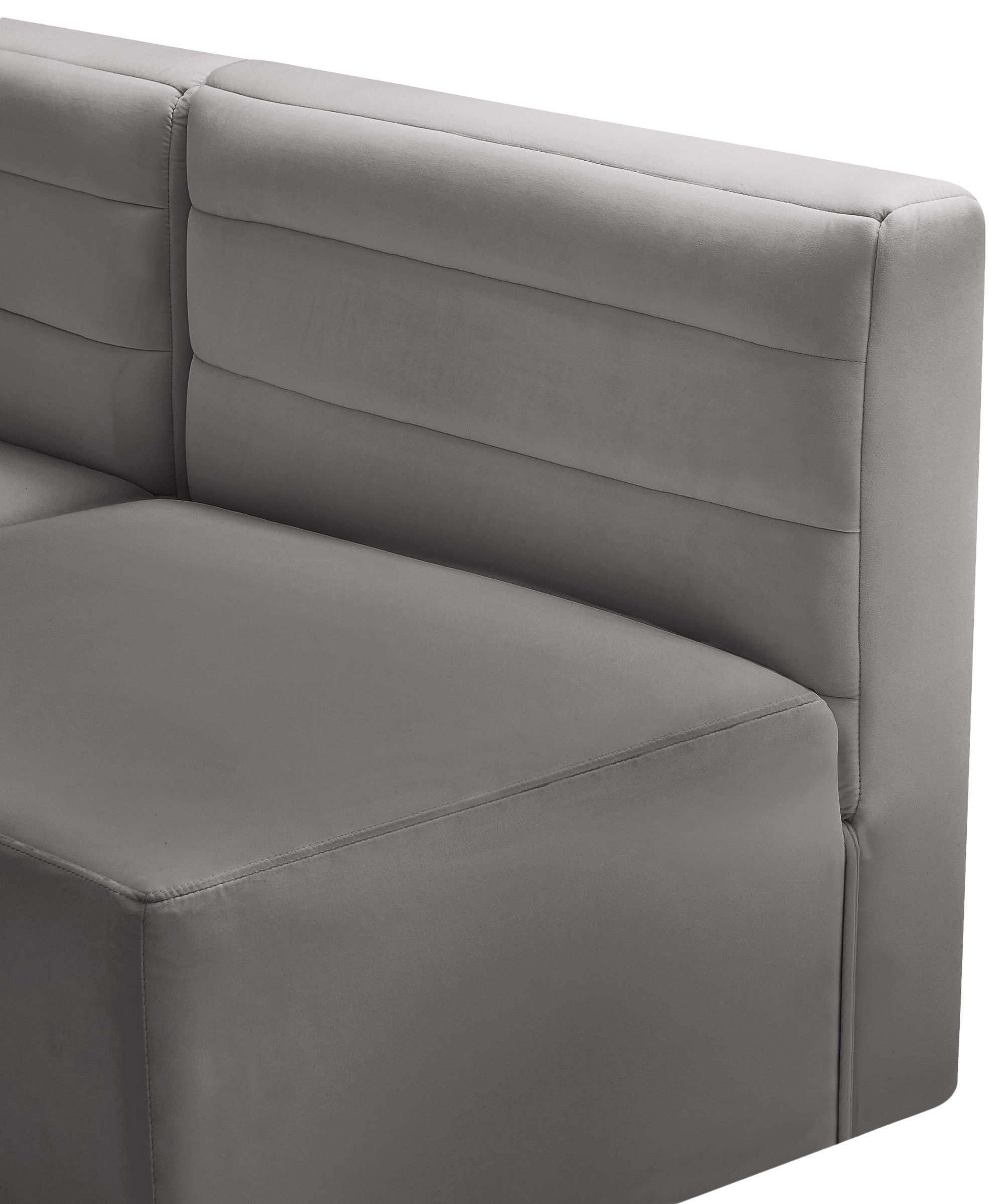 Quincy 126" 8-Piece Velvet Modular Comfort Sectional