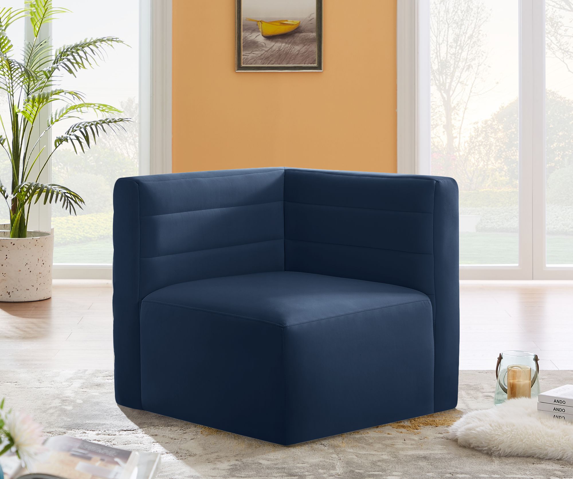 Quincy Velvet Modular Comfort Corner Chair