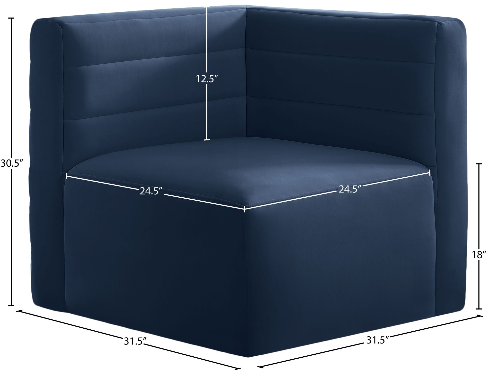 Quincy Velvet Modular Comfort Corner Chair