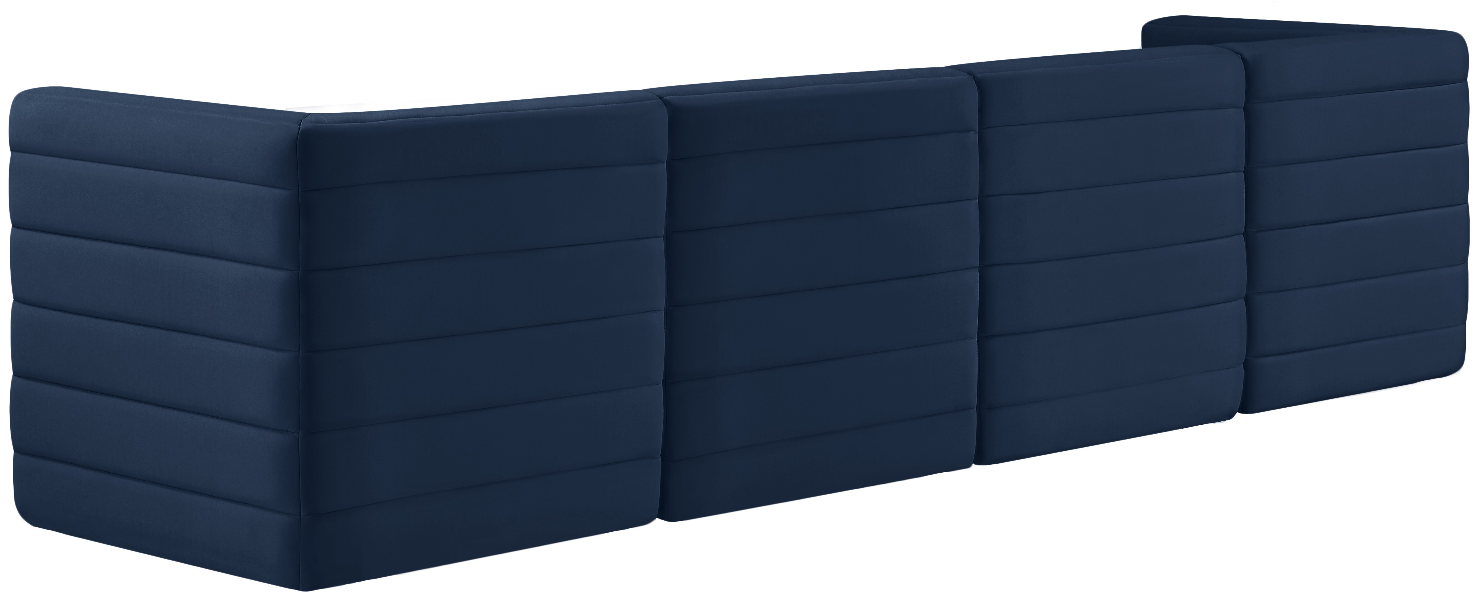 Quincy 126" Velvet Modular Comfort Sofa