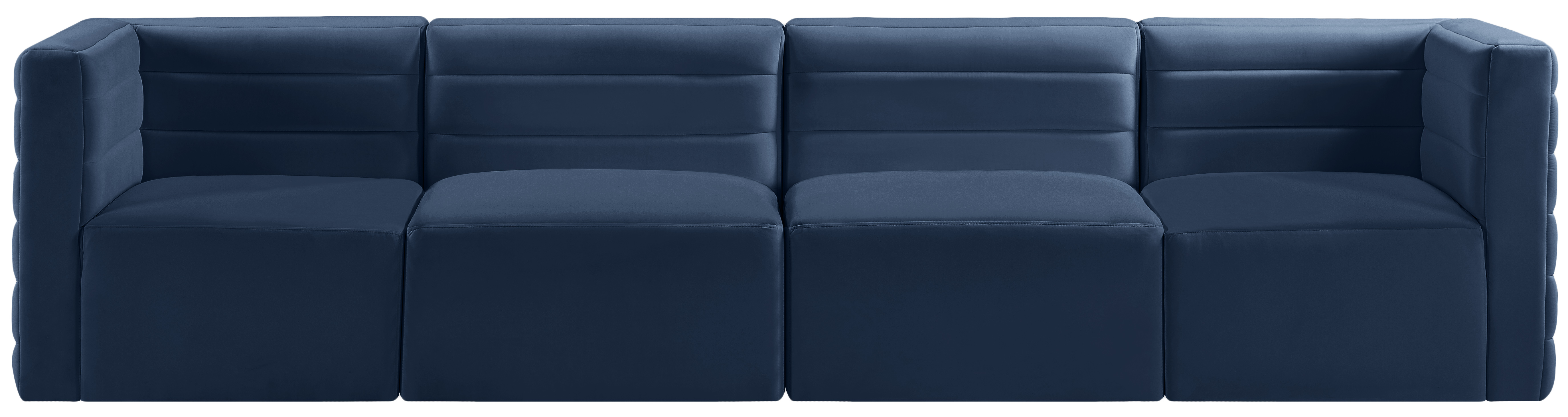 Quincy 126" Velvet Modular Comfort Sofa