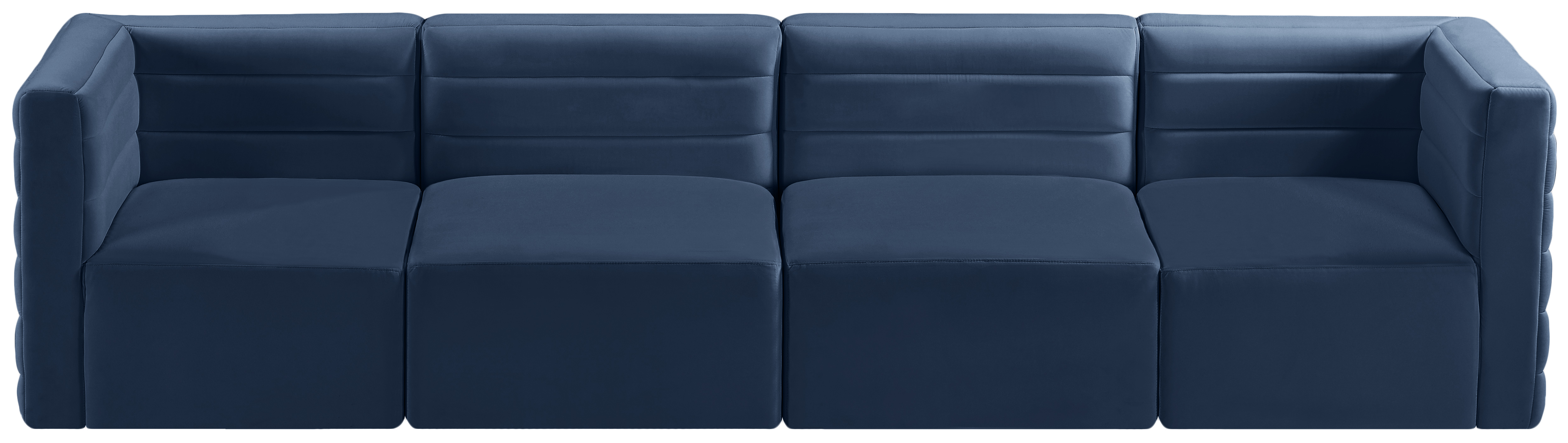 Quincy 126" Velvet Modular Comfort Sofa