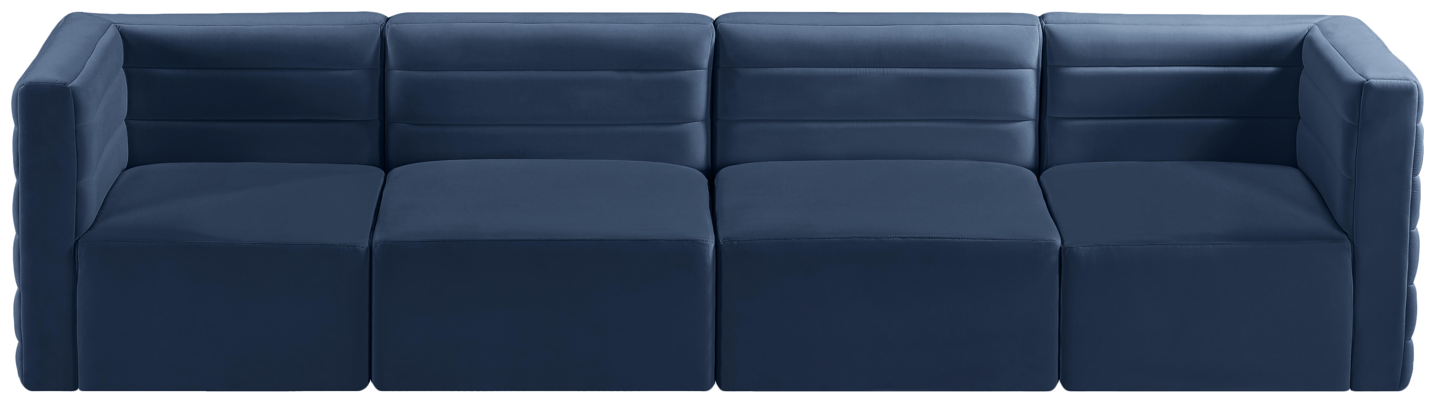 Quincy 126" Velvet Modular Comfort Sofa