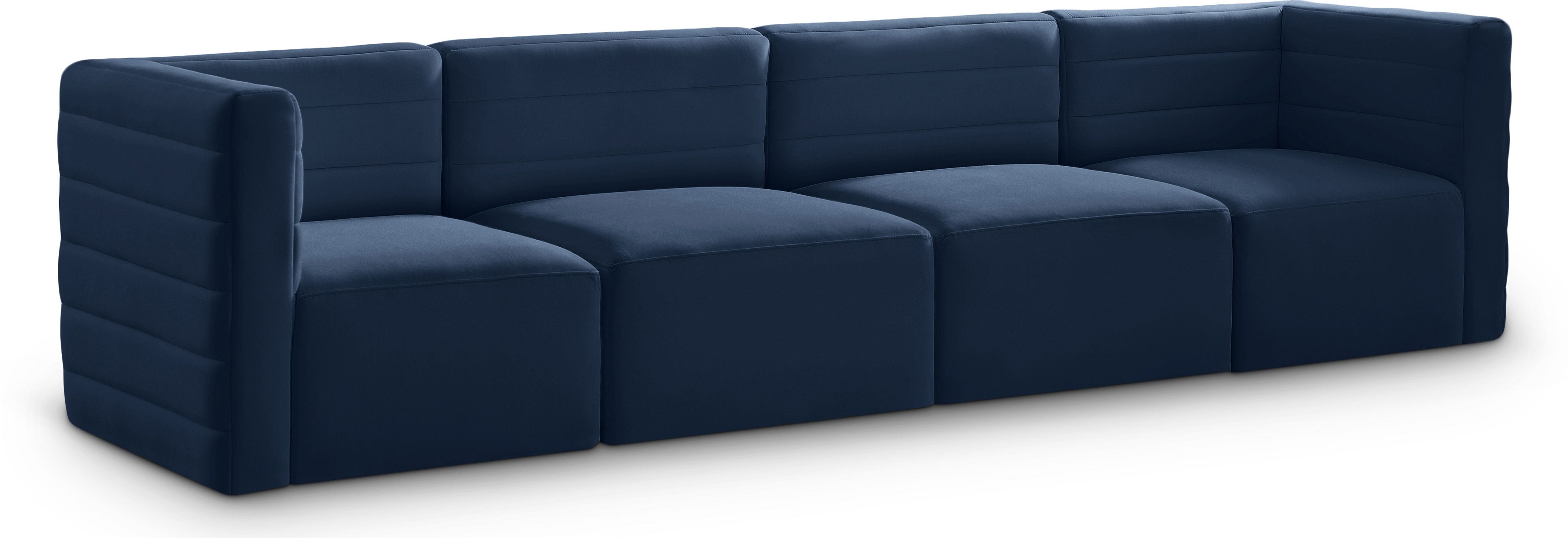 Quincy 126" Velvet Modular Comfort Sofa