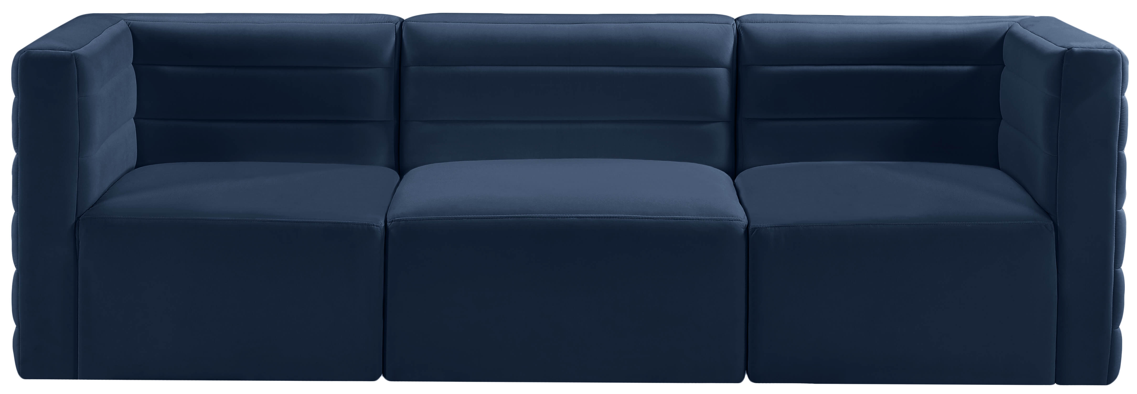 Quincy 95" Velvet Modular Comfort Sofa
