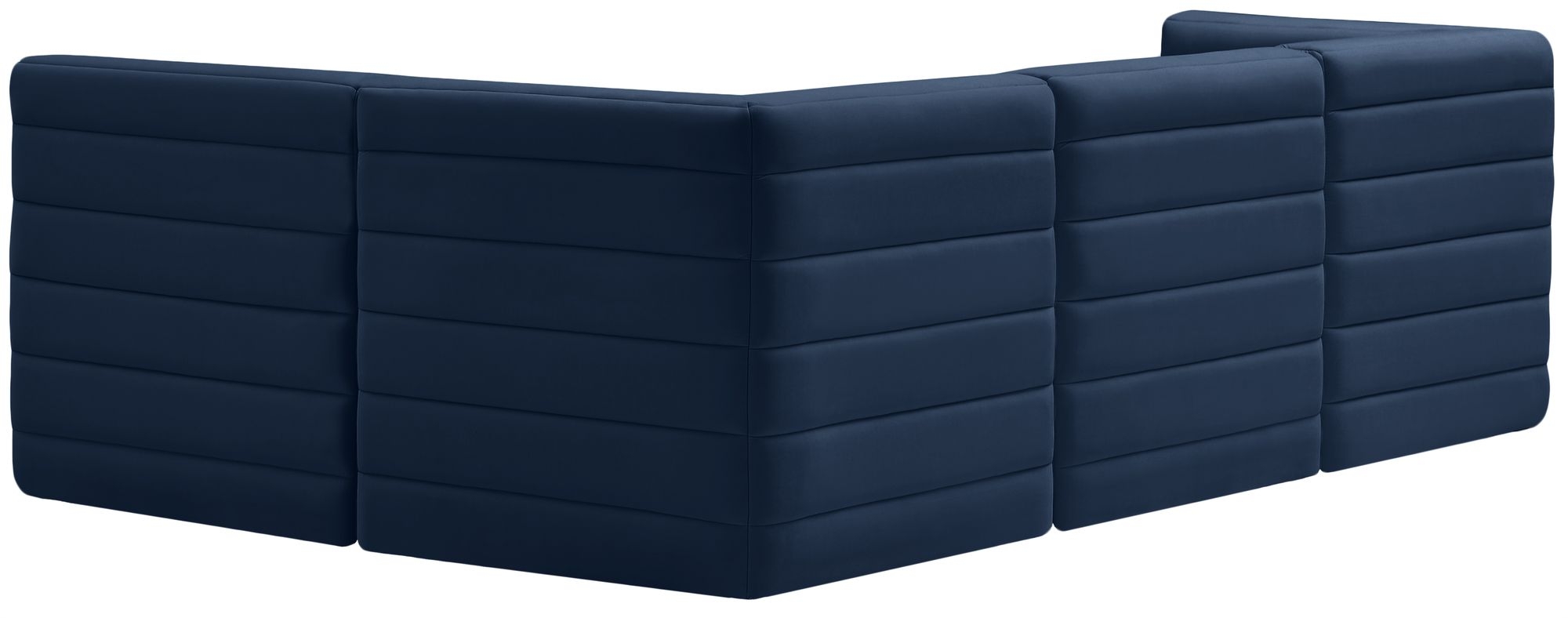 Quincy 95" 4-Piece Velvet Modular Comfort Sectional