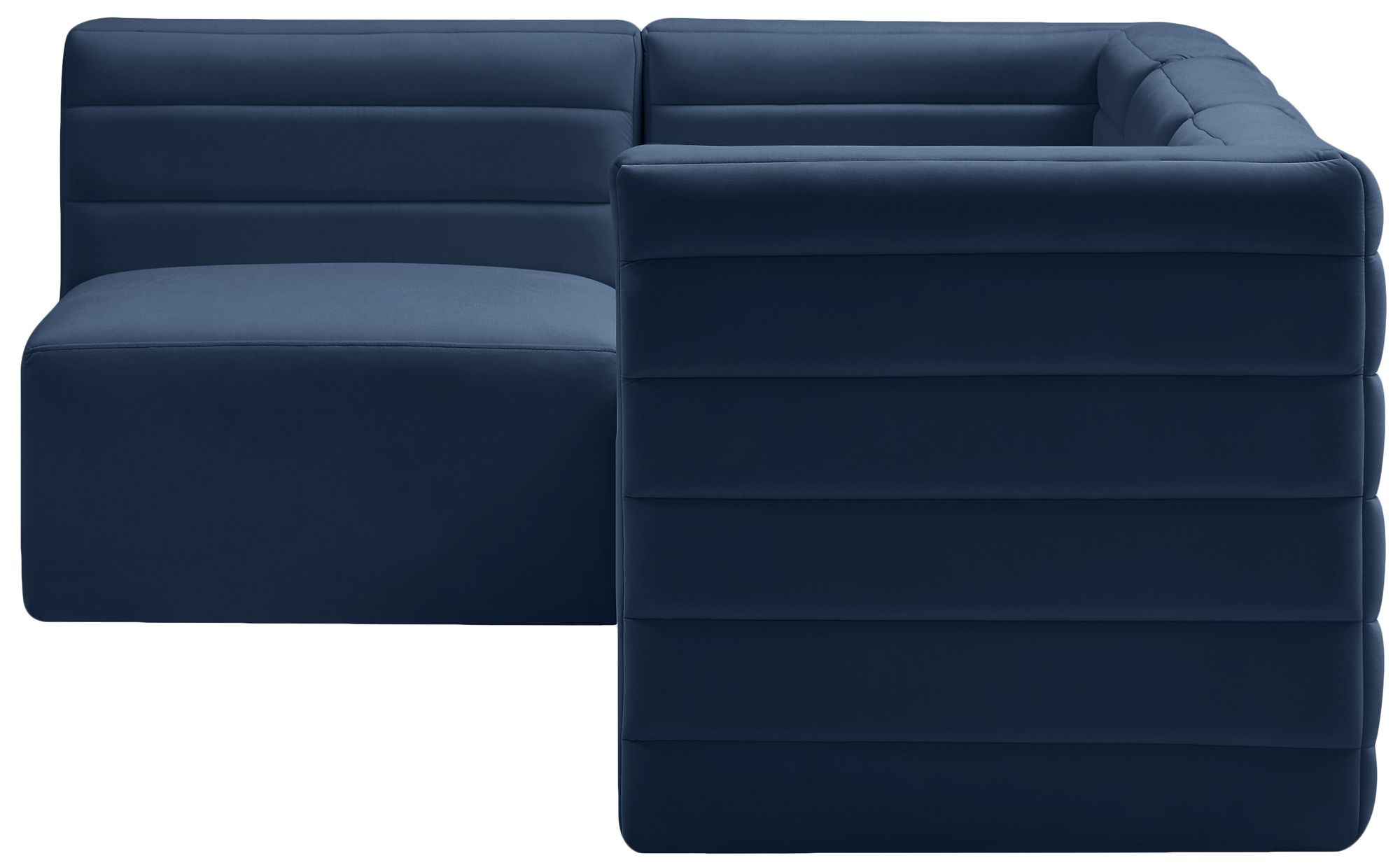 Quincy 95" 4-Piece Velvet Modular Comfort Sectional