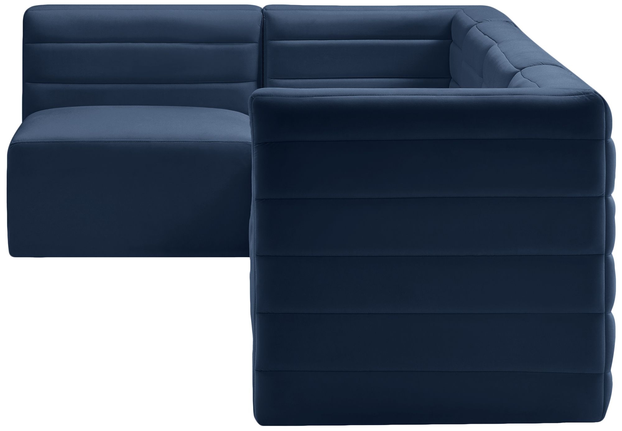 Quincy 126" 5-Piece Velvet Modular Comfort Sectional